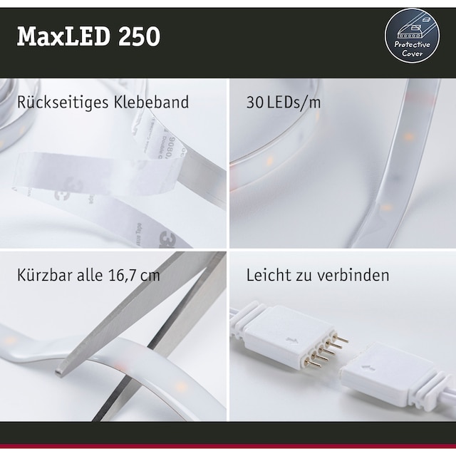 1 Smart 135«, Home Basisset »MaxLED St.-flammig, 250 IP44 White, LED-Streifen Zigbee Friday Paulmann Tunable Black beschichtet 18W 5m, | BAUR