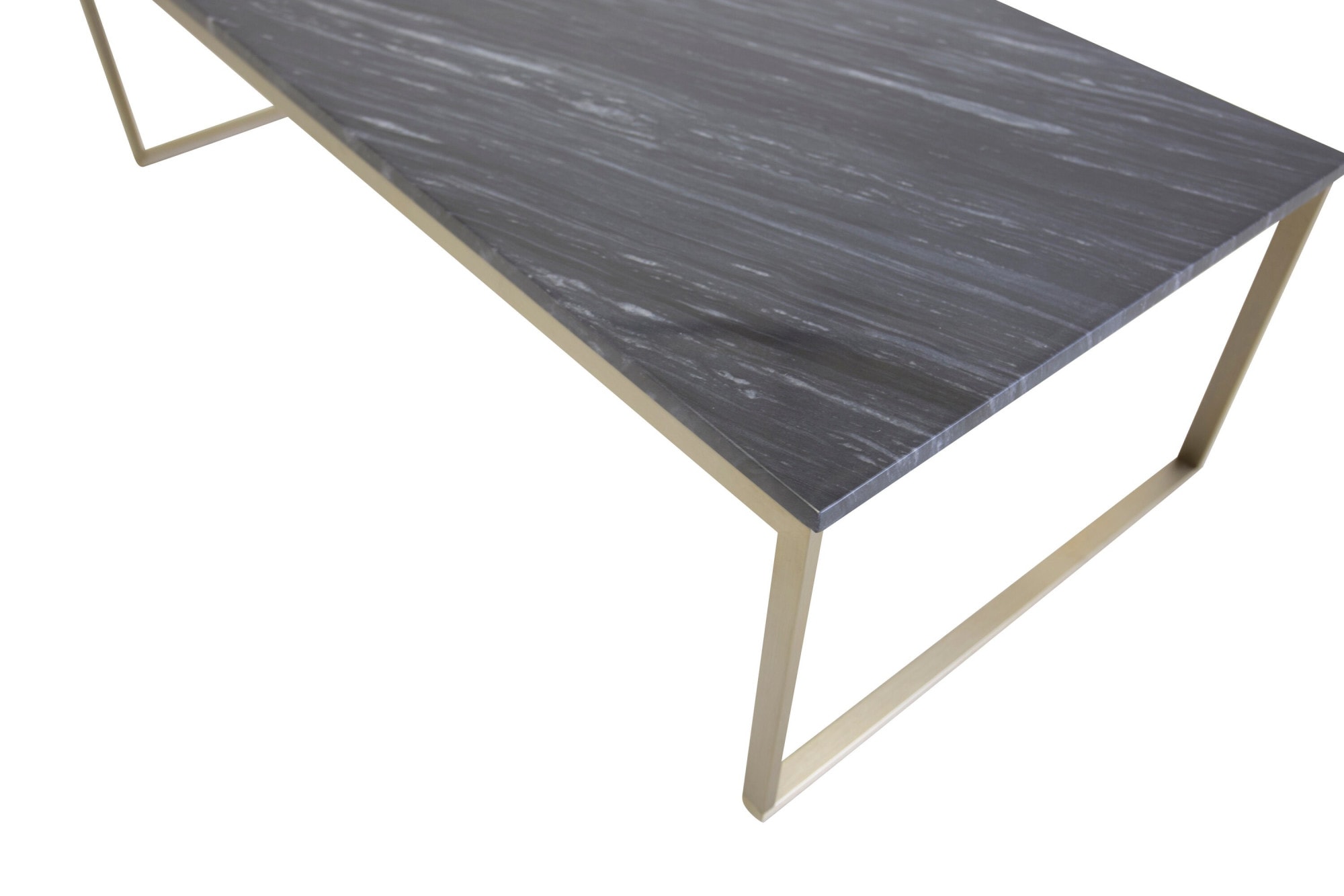 Venture Home Couchtisch »Estelle, rechteckiger Couchtisch mit Marmorplatte, 120 × 60 cm« Sofatisch, Marmor, Stahl, niedrig, edel, anspruchsvoll