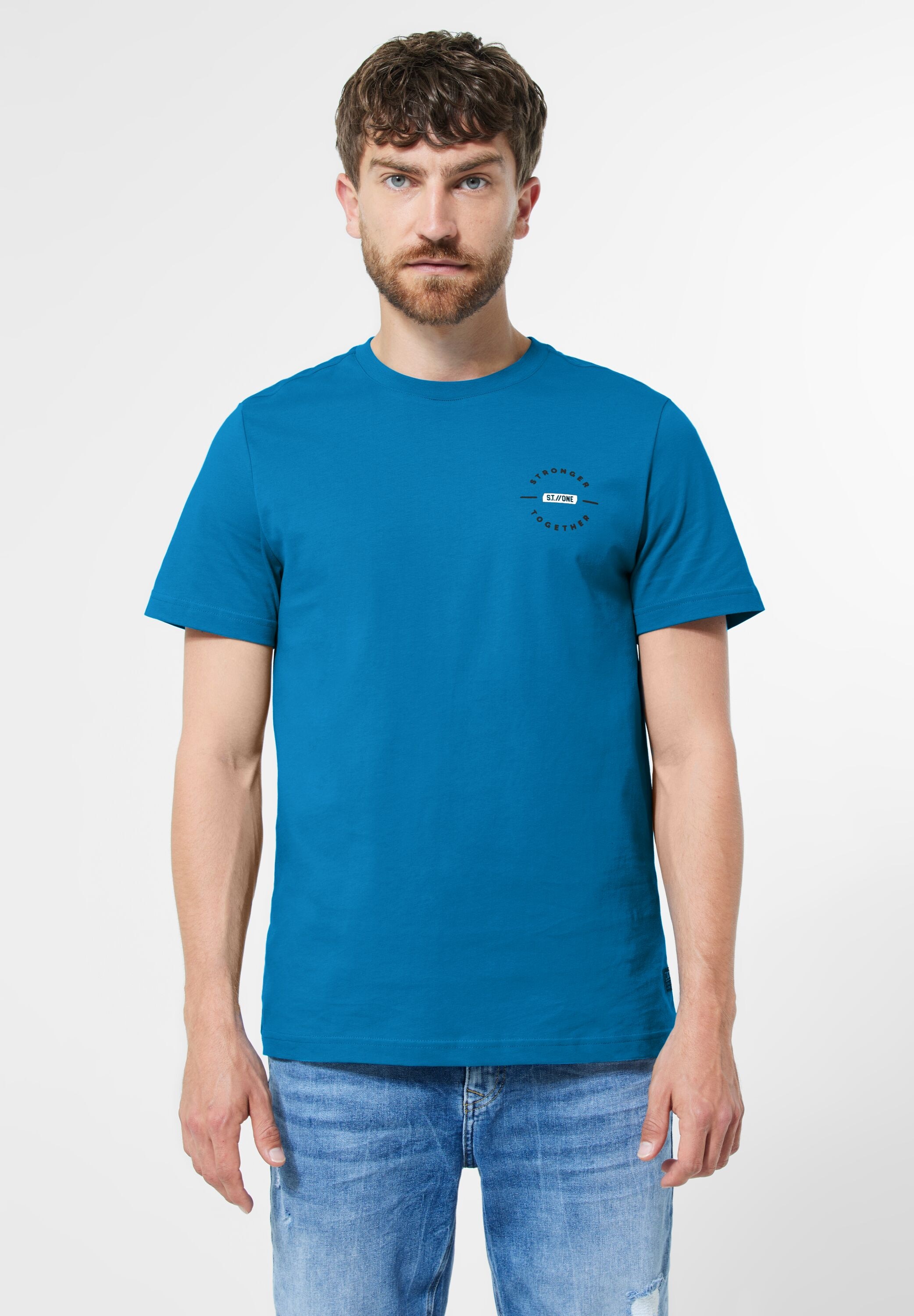 STREET ONE MEN T-Shirt, mit Wording-Print günstig online kaufen