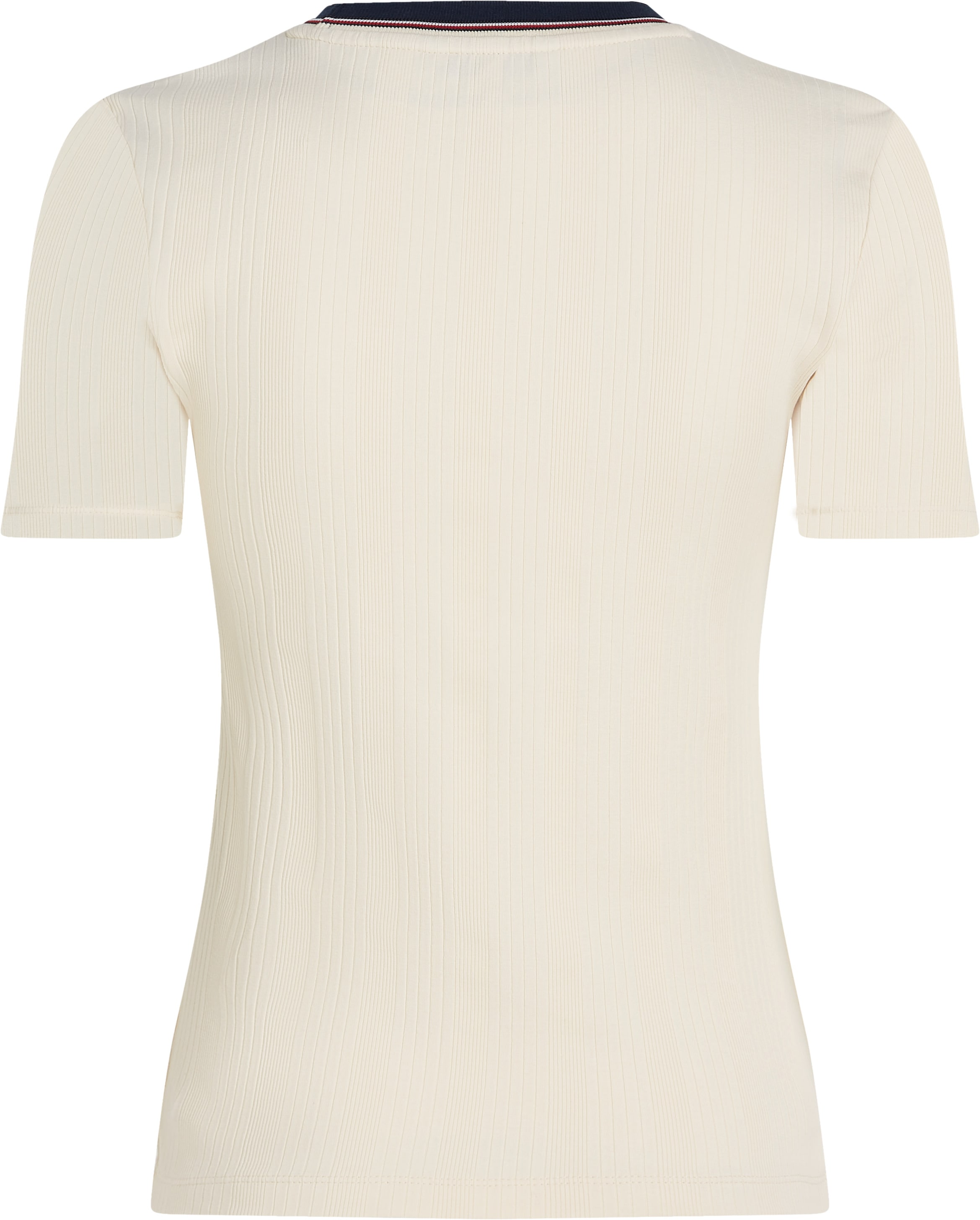Tommy Hilfiger T-Shirt »RWB SLIM TEE SS C-NK«, mit Kontrast-Details, Struktur