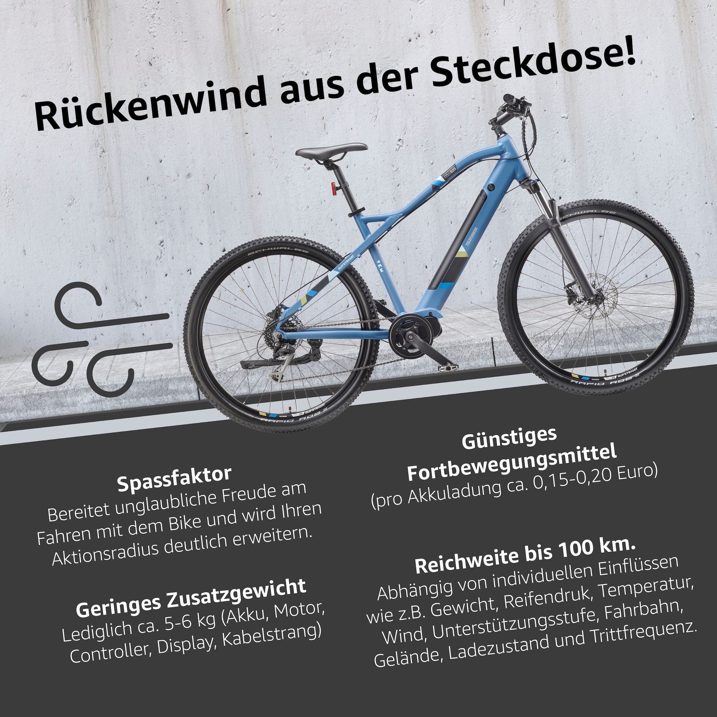 Telefunken E-Bike »Aufsteiger M925«, 8 Gang, Shimano, Acera, Mittelmotor 250 W, Pedelec