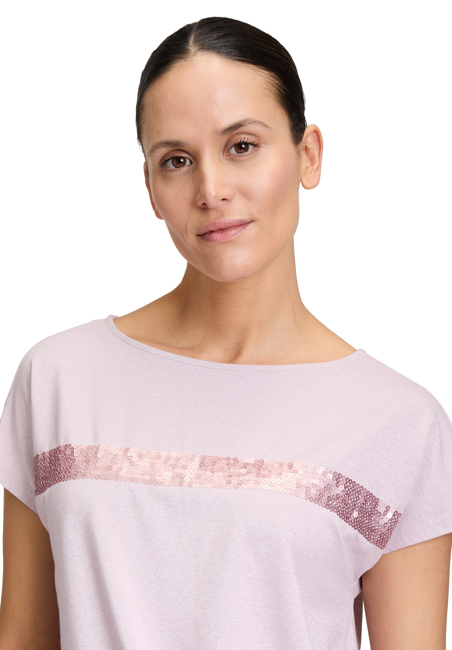 Betty Barclay Kurzarmshirt »Betty Barclay Halbarm-Shirt mit Schleifenknoten«, (1 tlg.), Pailletten