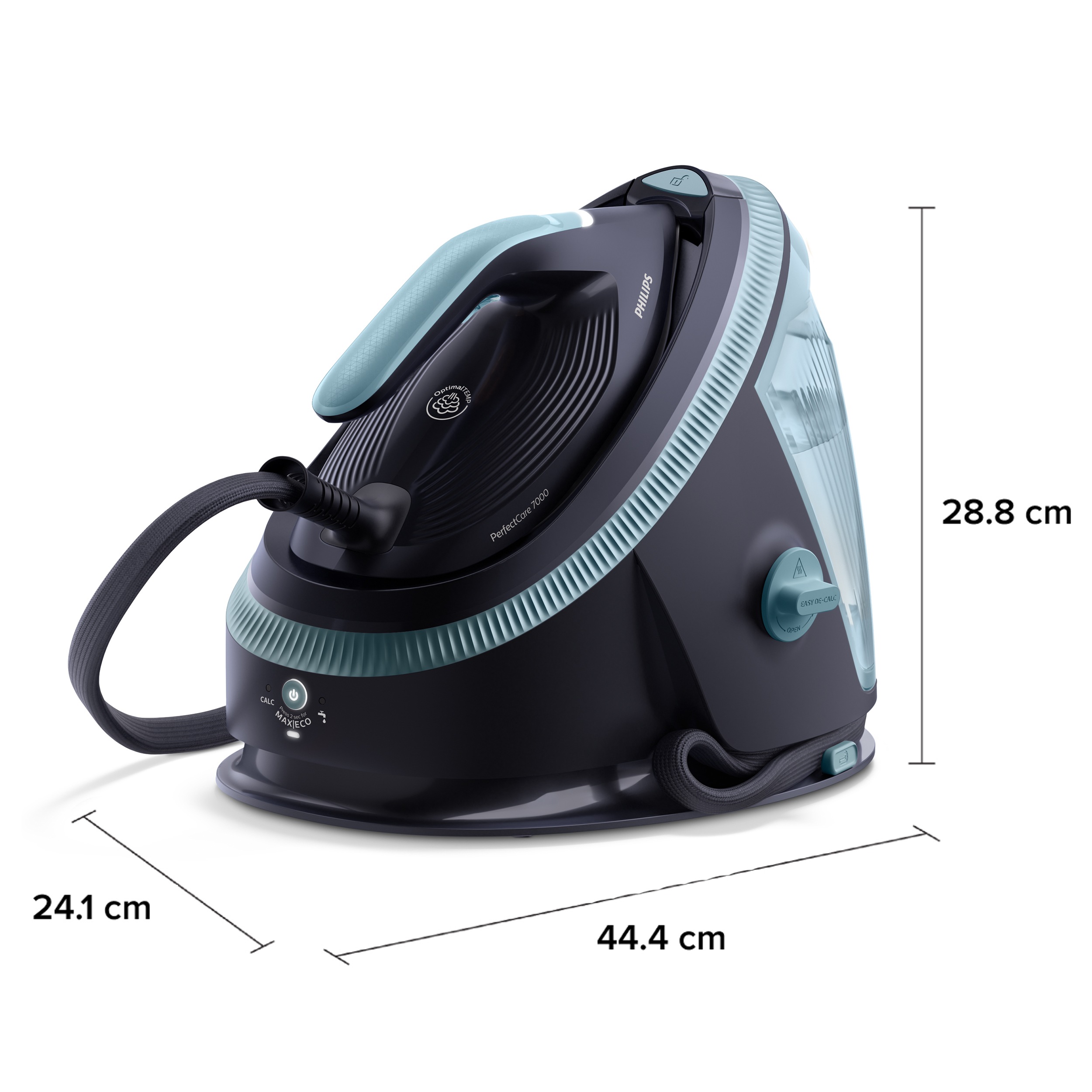 Thumbnail - Philips Dampfbügelstation "PerfectCare 7000 Series PSG7200/20, Blau" 1,5 ml Wassertank 2.850 Watt, OptimalTemp & TurboPo...