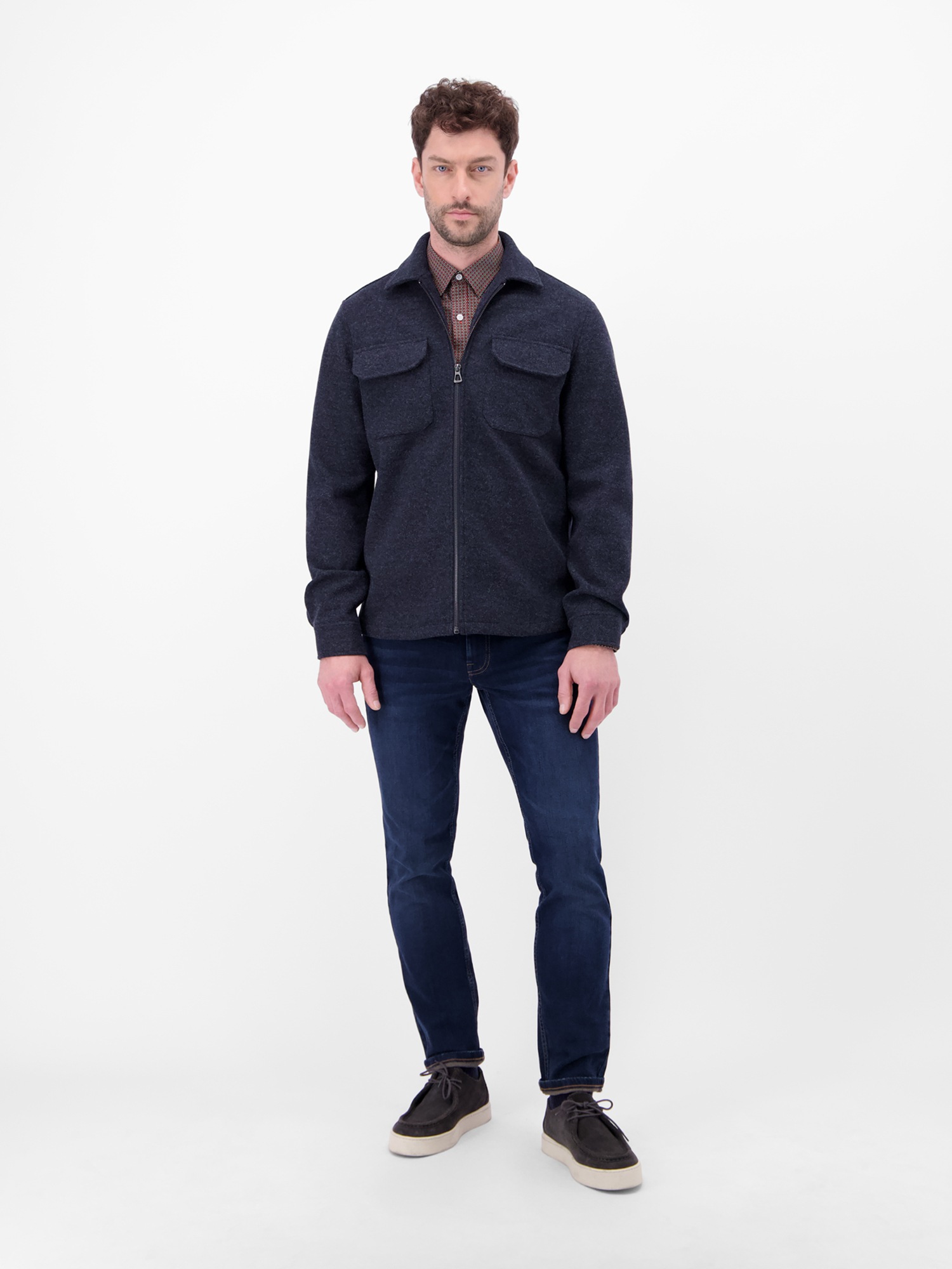 LERROS Langarmhemd »Langarmhemd mit Karomuster aus 100% Baumwolle«