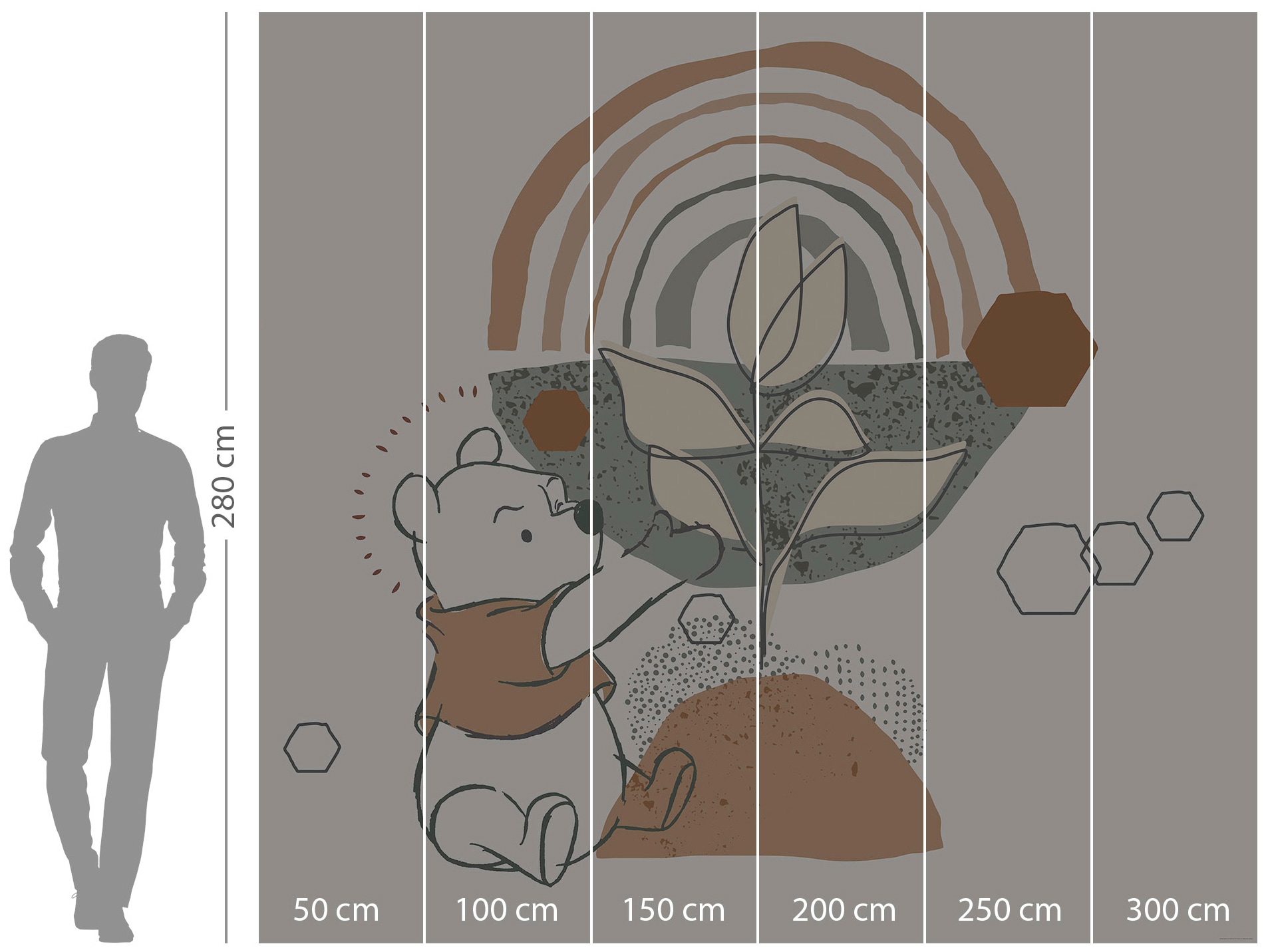 Komar Vliestapete »Winnie (Breite cm the Höhe) Grow«, Pooh auf | 300x280 Raten x BAUR
