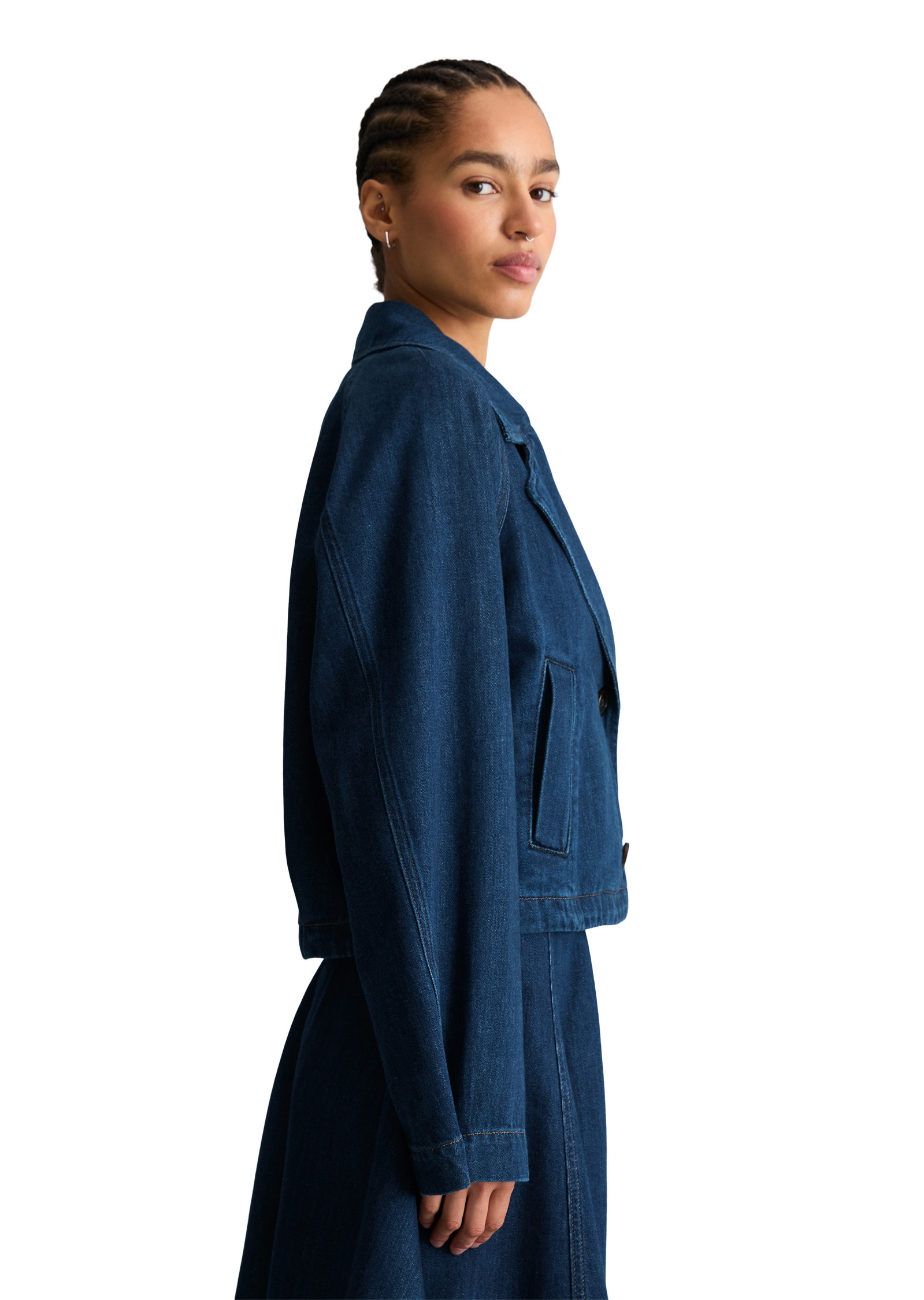 Marc O'Polo DENIM Trenchcoat »made with Orange Fiber«