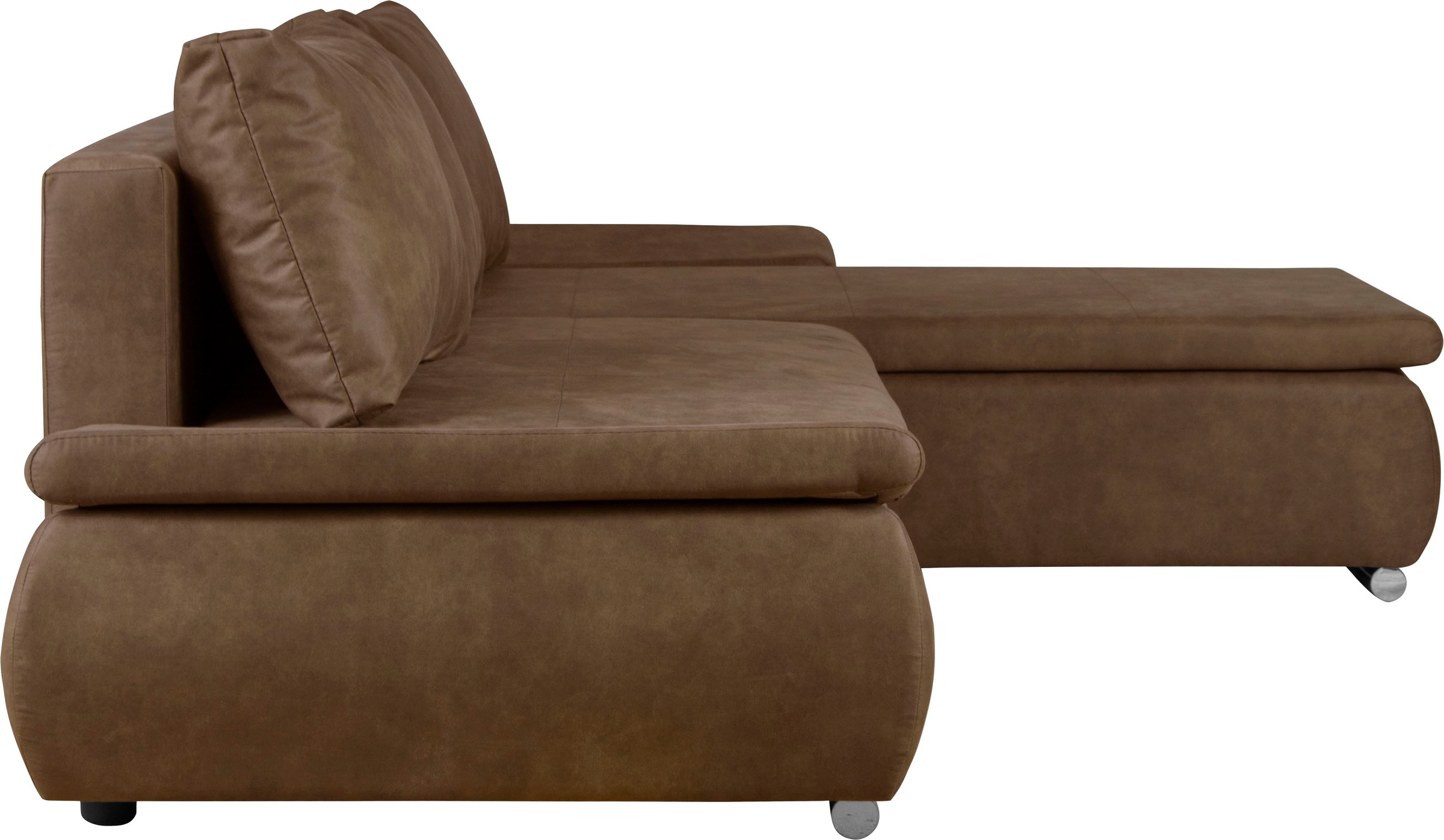 Home affaire Ecksofa »Acra L-Form«, mit Bettfunktion und Bettkasten, in Mattenoptik