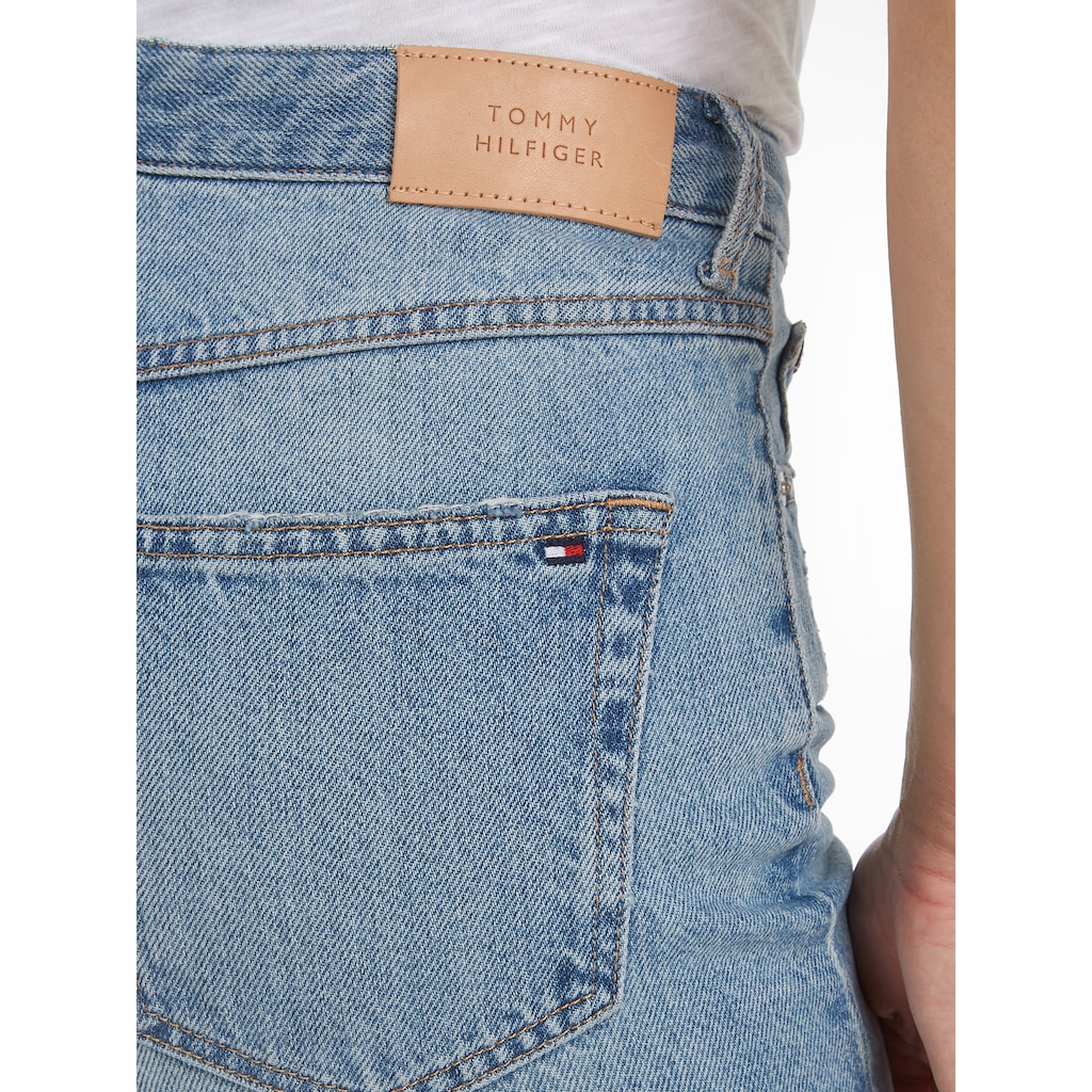 Tommy Hilfiger Shorts »DNM SLIM SHORT HW ASH WRN«, in heller Waschung