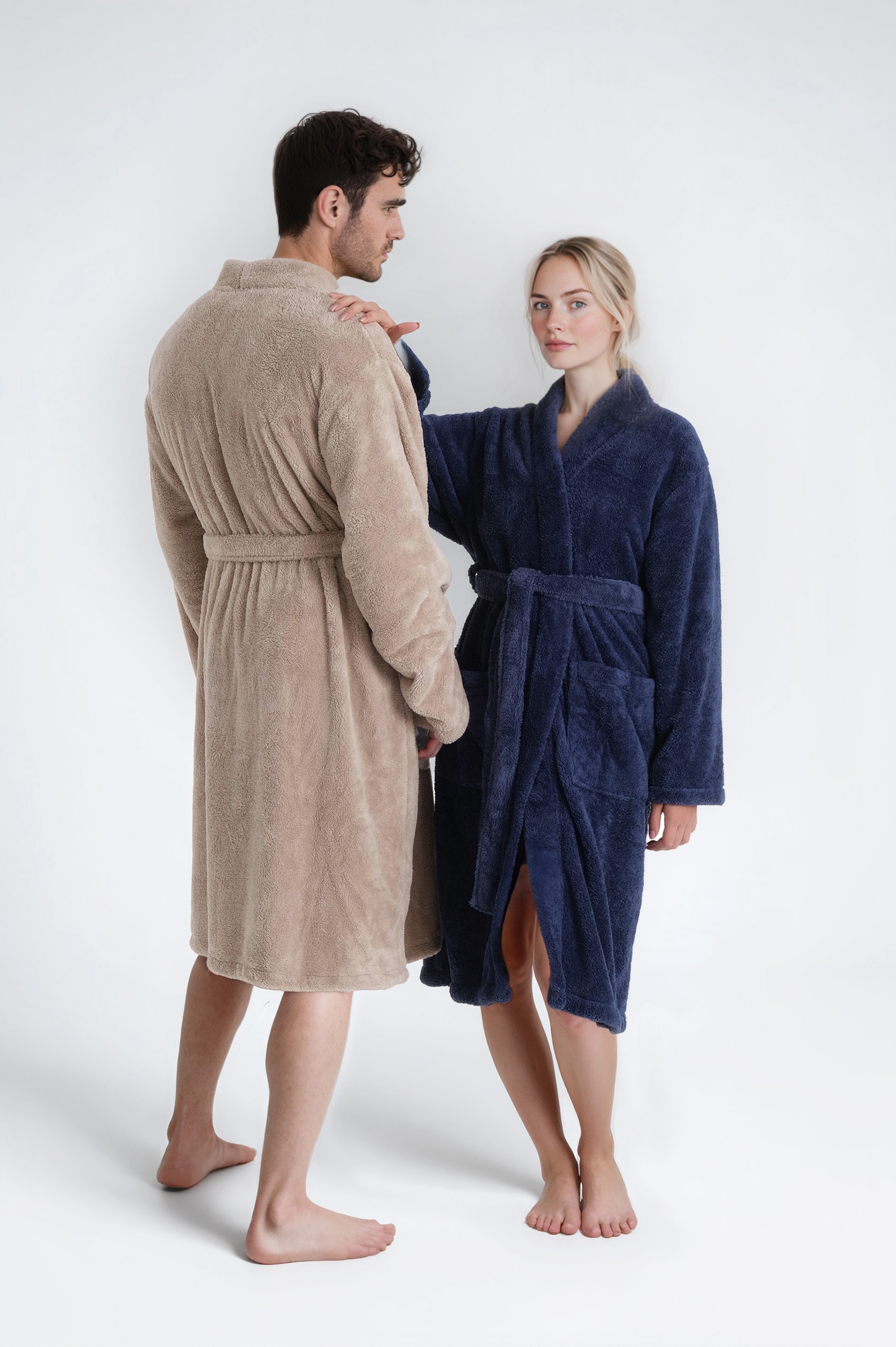 OTTO home Unisex-Bademantel "Lillou Kimono, ideal für Sauna & Spa, Hotelbademantel, Morgenmantel" 1 Stk. kuschelig weicher Fleece, plüsch, für Damen und Herren, XS-3XL