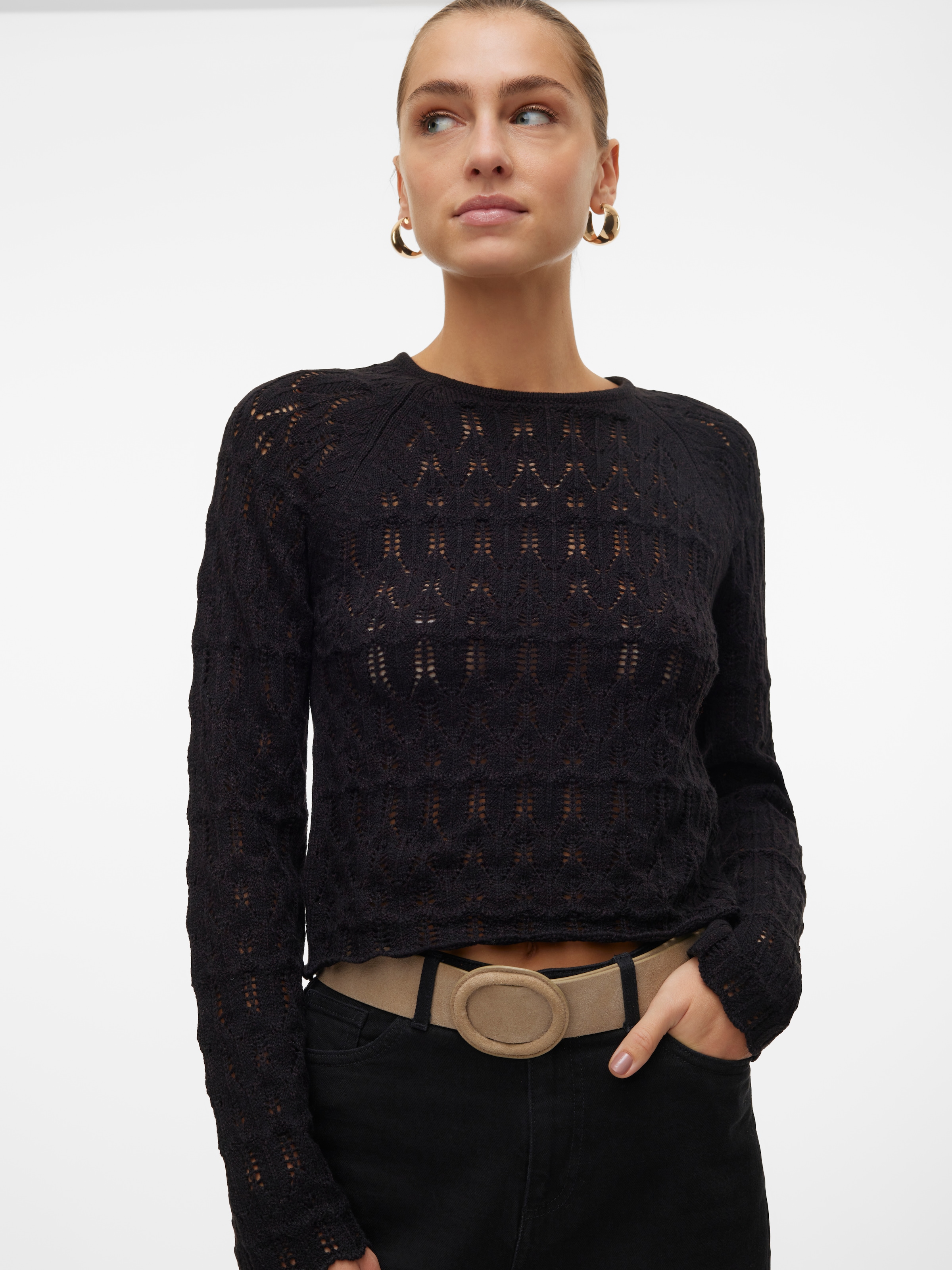 Vero Moda Strickpullover »VMNEWFABIENNE LS O-NECK PULLOVER NOOS«