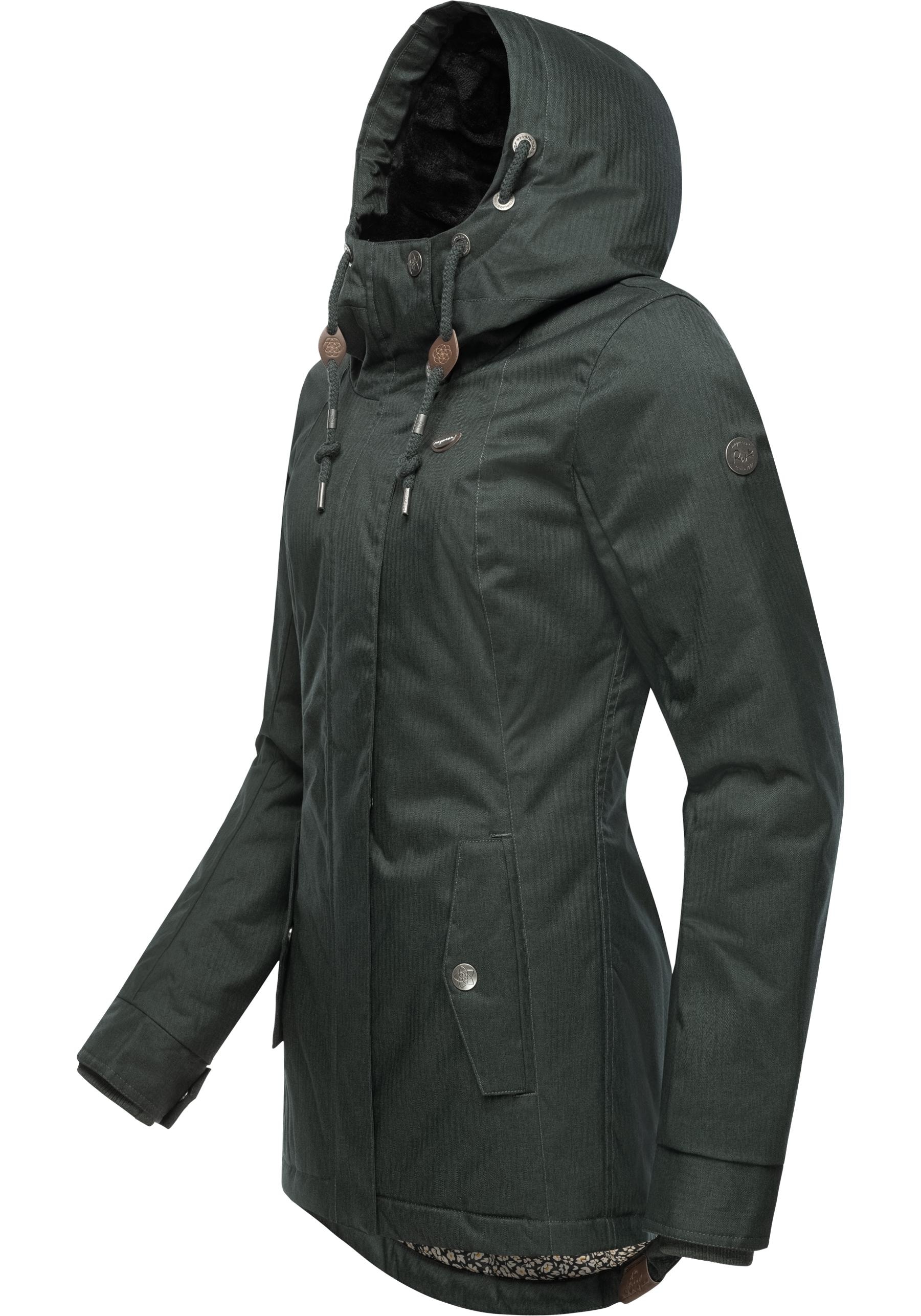 Ragwear Winterjacke »Monade II«, mit Kapuze, Damen Winterparka mit Kapuze und m. Fleece gefüttert
