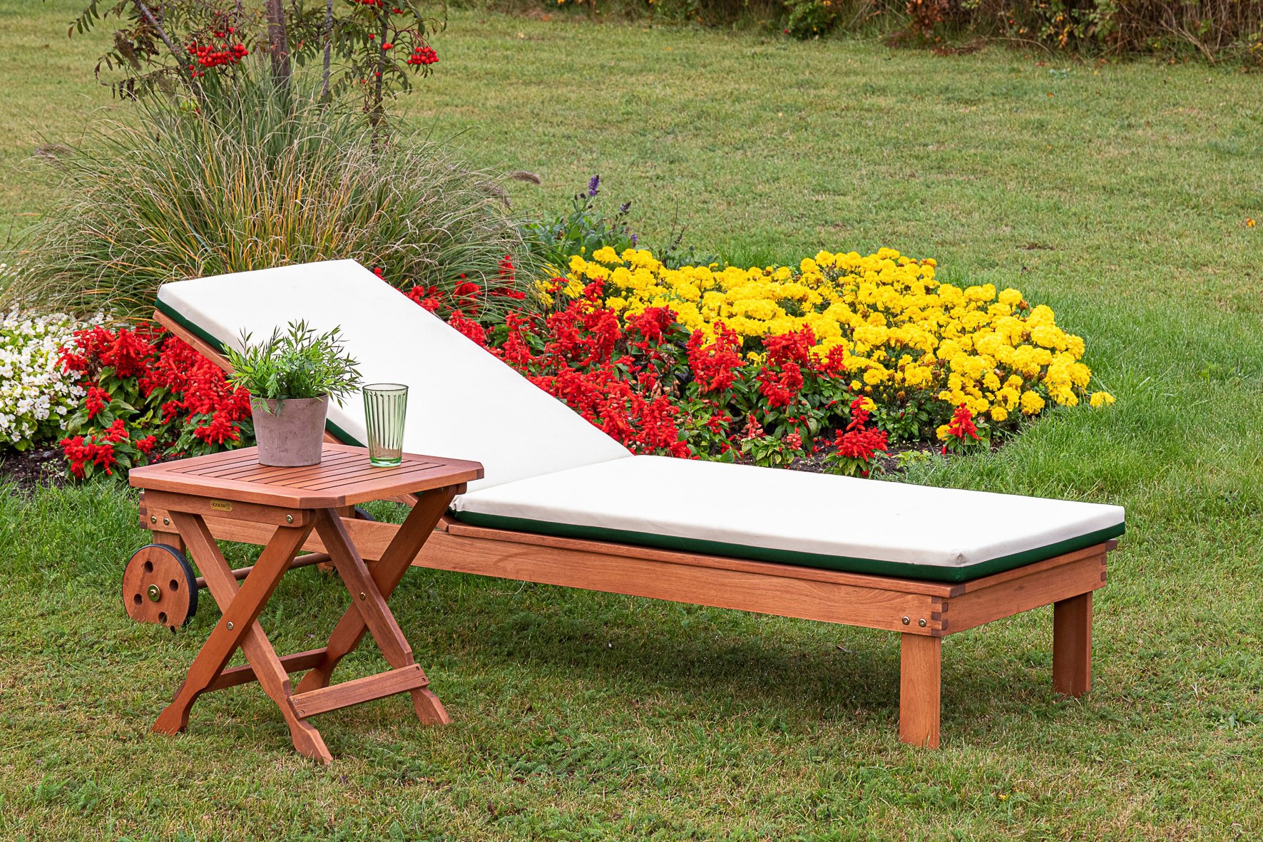 MERXX Gartenliege "Aktionsliegen Set" 1 Liege und 1 Hocker, mit Auflagen günstig online kaufen