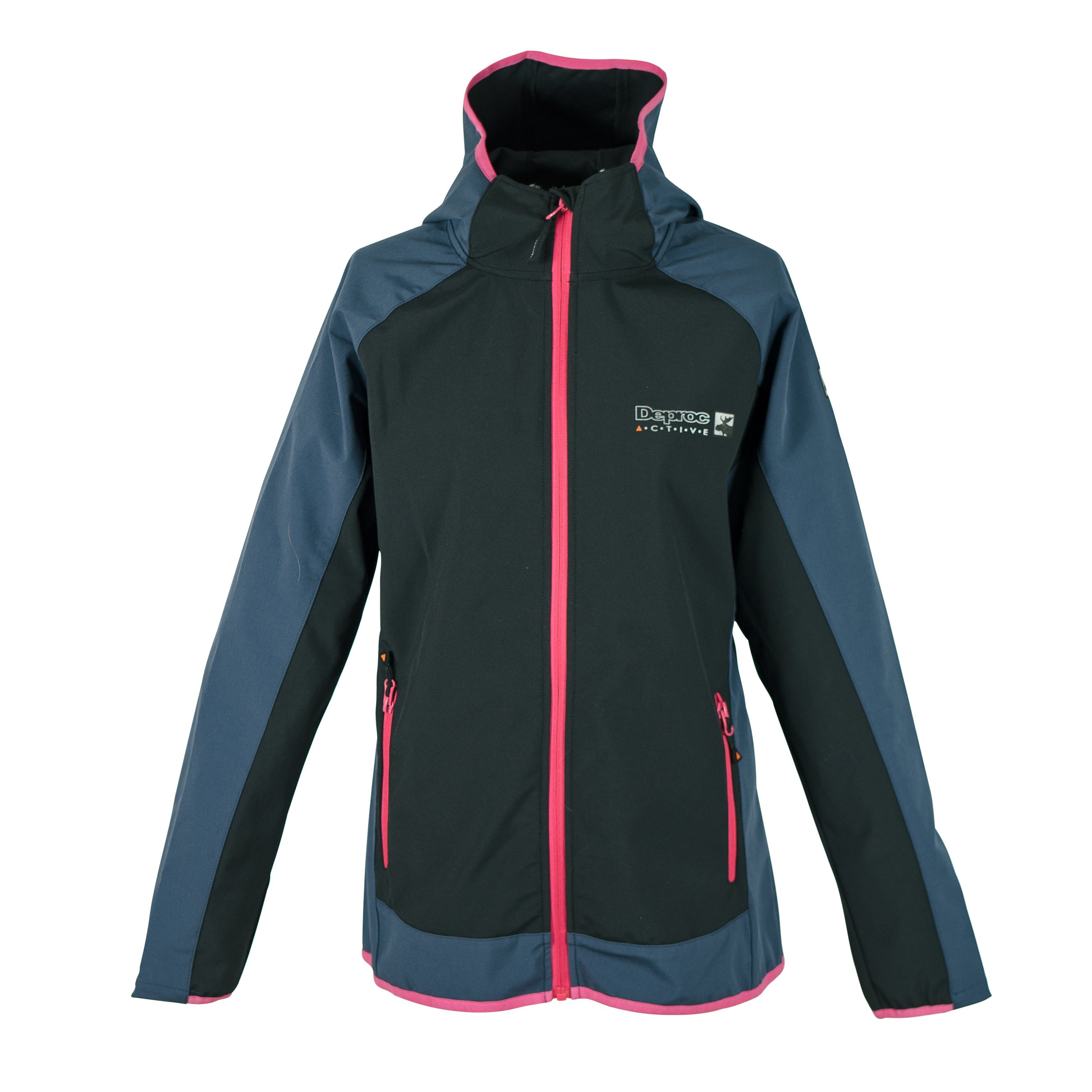 DEPROC Active Softshelljacke "XLight CAVELL Women" mit Kapuze auch in Großen Größen erhältlich