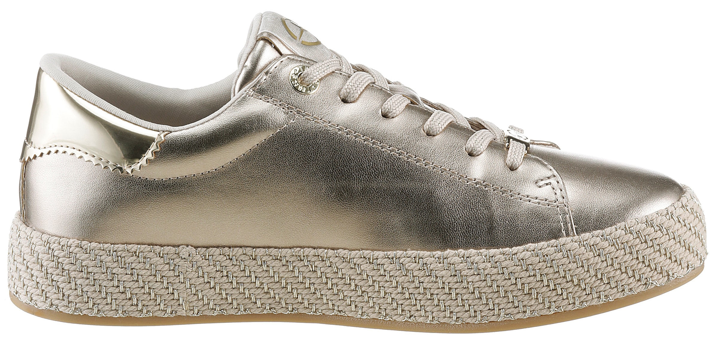 Tamaris Plateausneaker, Freizeitschuh, Halbschuh, Schnürschuh mit Textilkordel am Plateau