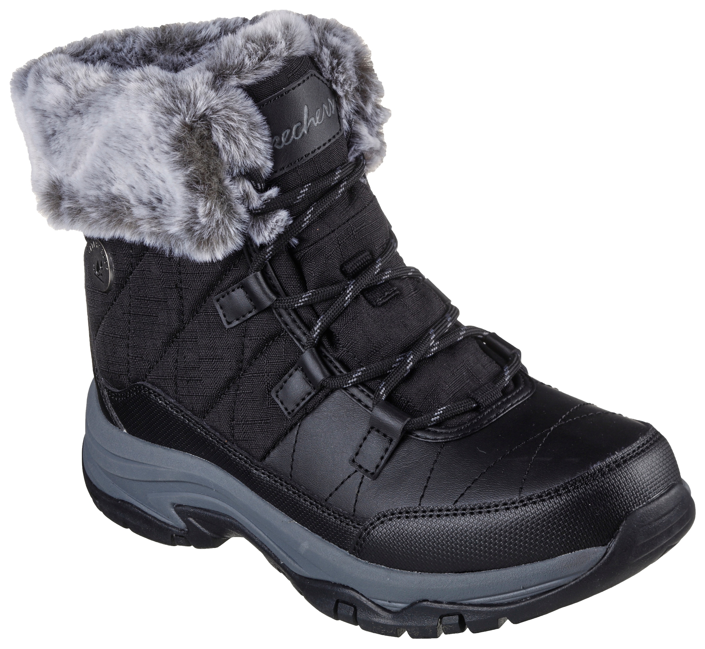  Women's Relaxed Fit: Trego - Winter Feelings Boots in Black, Size 2 | Synthetic/Textile