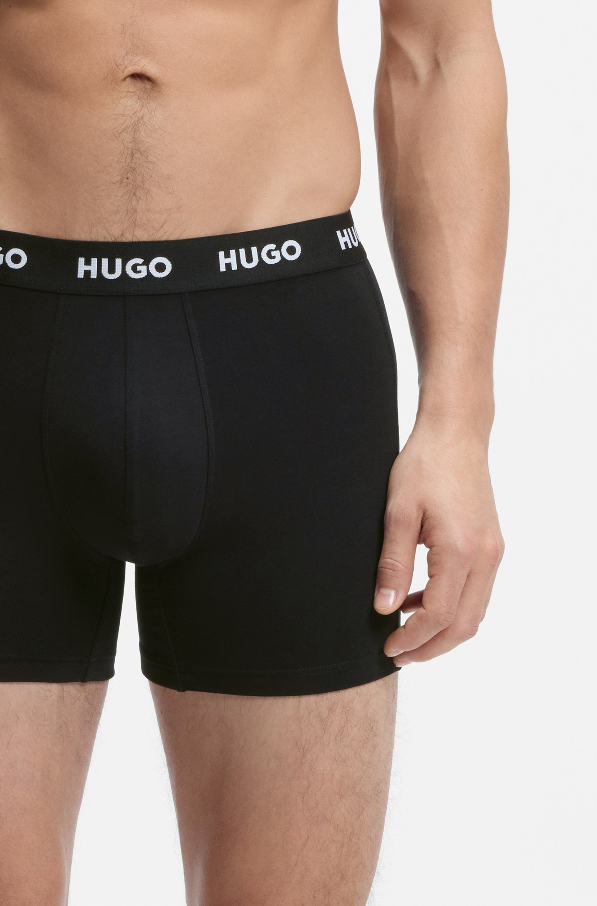 HUGO Underwear Boxer »BOXERBR TRIPLET PACK« 3 Stk. mit HUGO Logo-Elastikbund