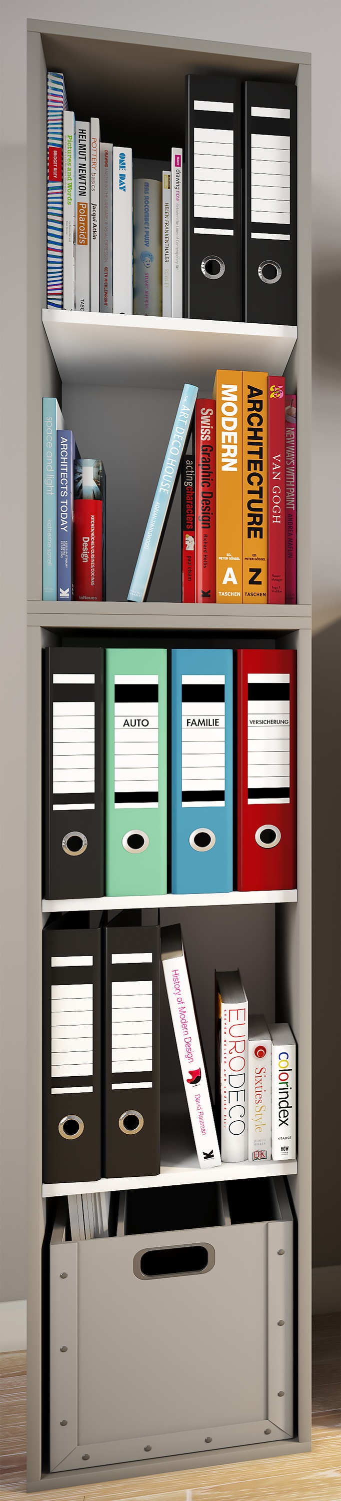 VCM Bücherregal »Holz Büro Regal Bücher Ordner Aktenregal Lona l 5f«