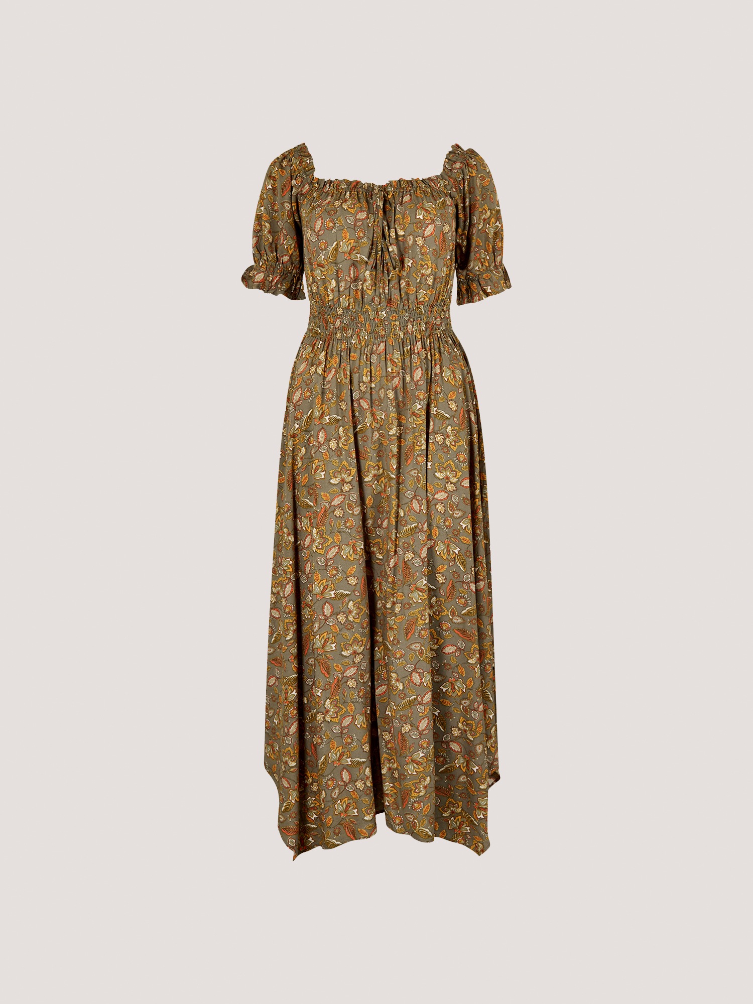 Apricot Midikleid »Florales Kleid« mit Smokdetails