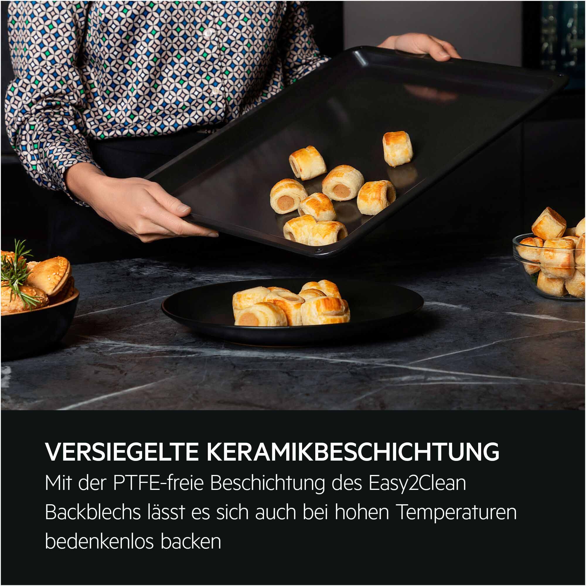 AEG Backblech »Easy2Clean Backblech A9OOAF11 mit Antihaftbeschichtung« Metall Easy2Clean: Backen ohne Backpapier – nichts haftet, schnell sauber