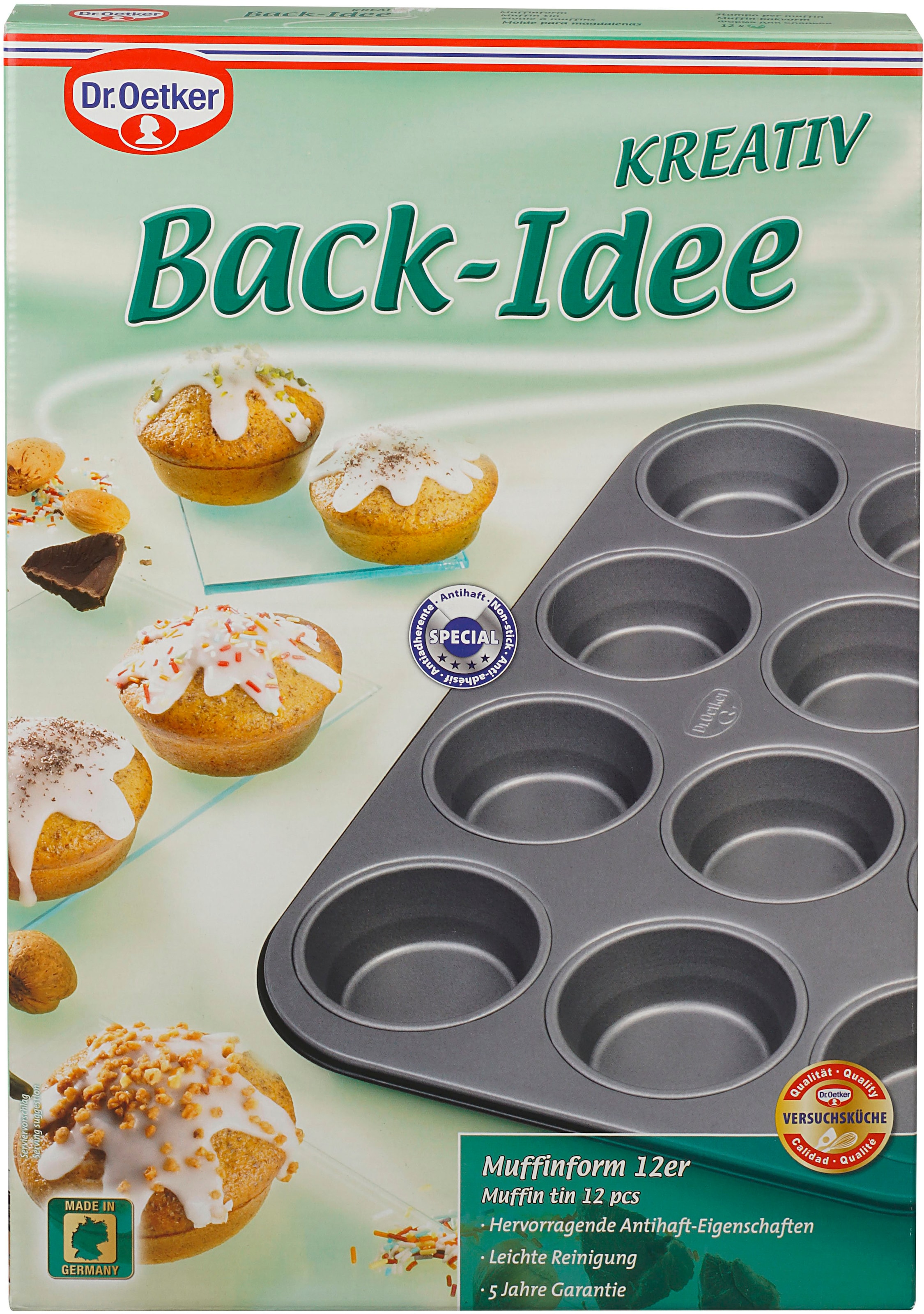 Dr. Oetker Muffinform »Back-Idee, 12er Form, Muffinblech mit Antihaft-Beschichtung«
