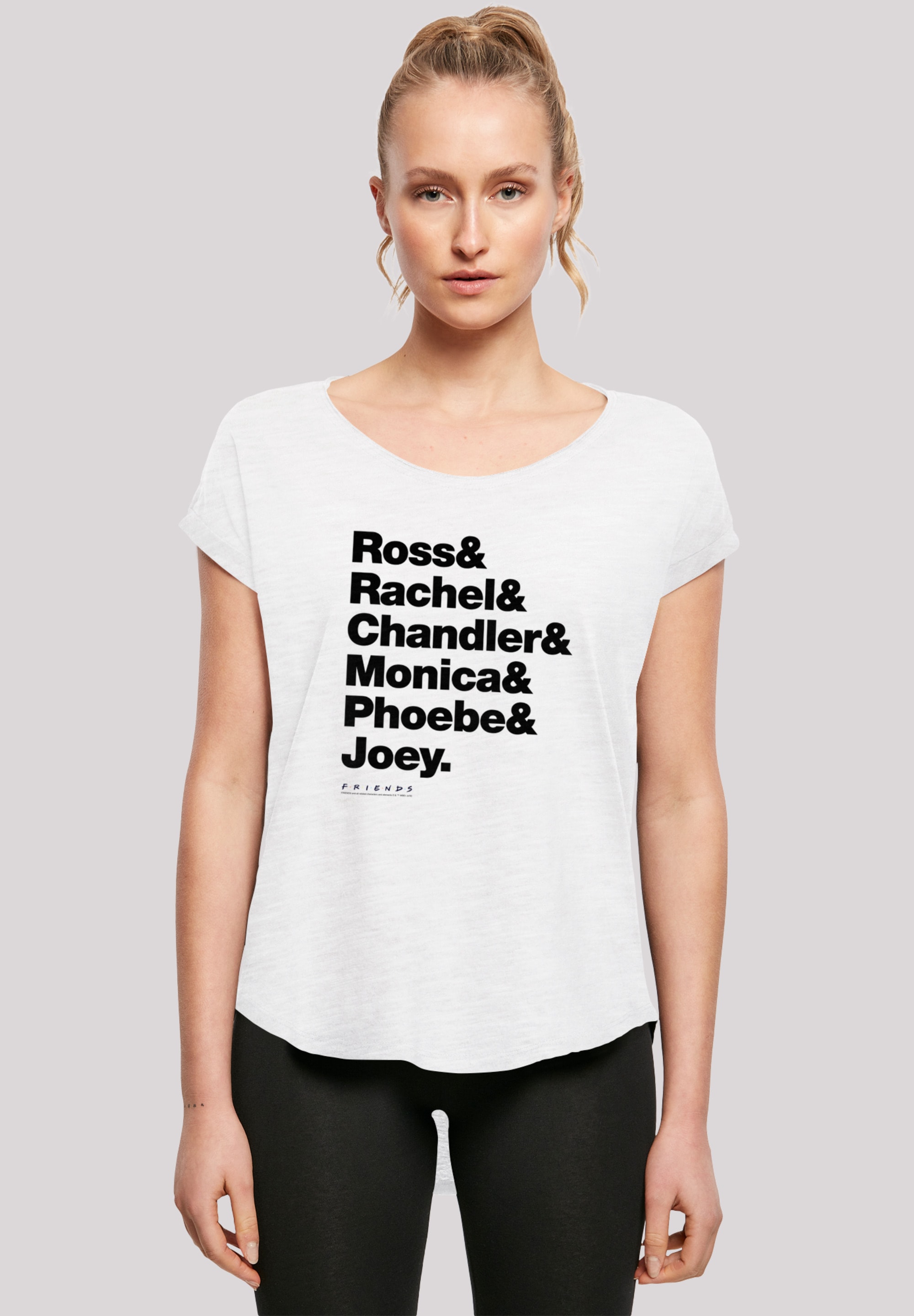 F4NT4STIC Kurzarmshirt »F4NT4STIC Damen First Names Text -WHT with Ladies Long Slub Tee«