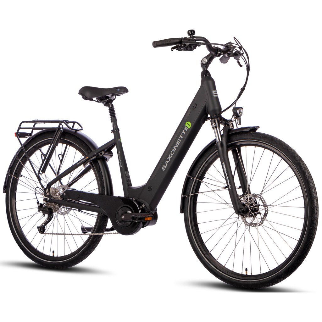 SAXONETTE E-Bike »Deluxe Sport (Wave)«, 9 Gang, Shimano, Alivio, Mittelmotor 250 W