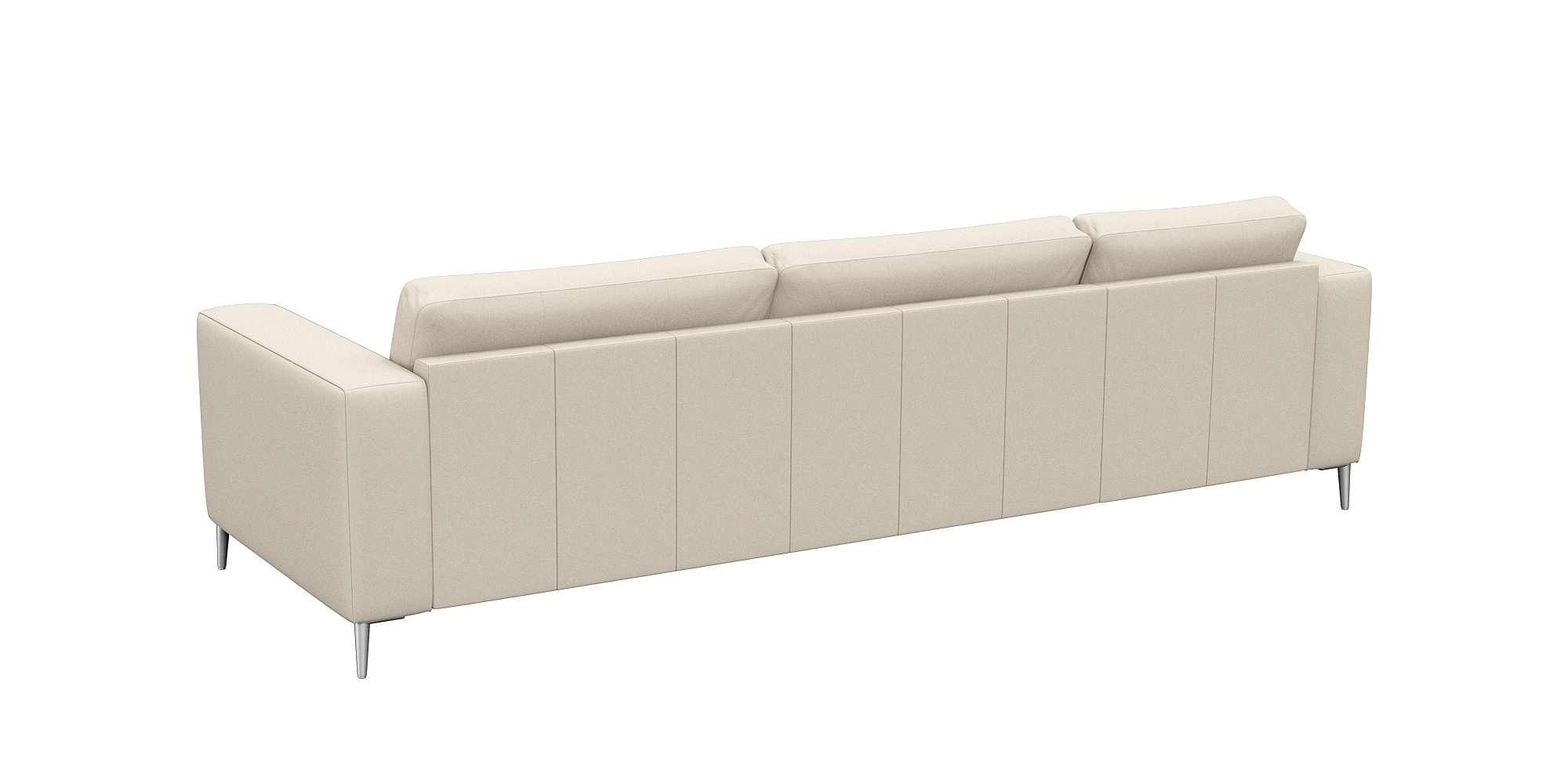 FLEXLUX Ecksofa »Fiore, super Sitzkomfort durch Kaltschaum im Sitz, L-Form«, breite Armlehnen, Kaltschaum, Füße Alu