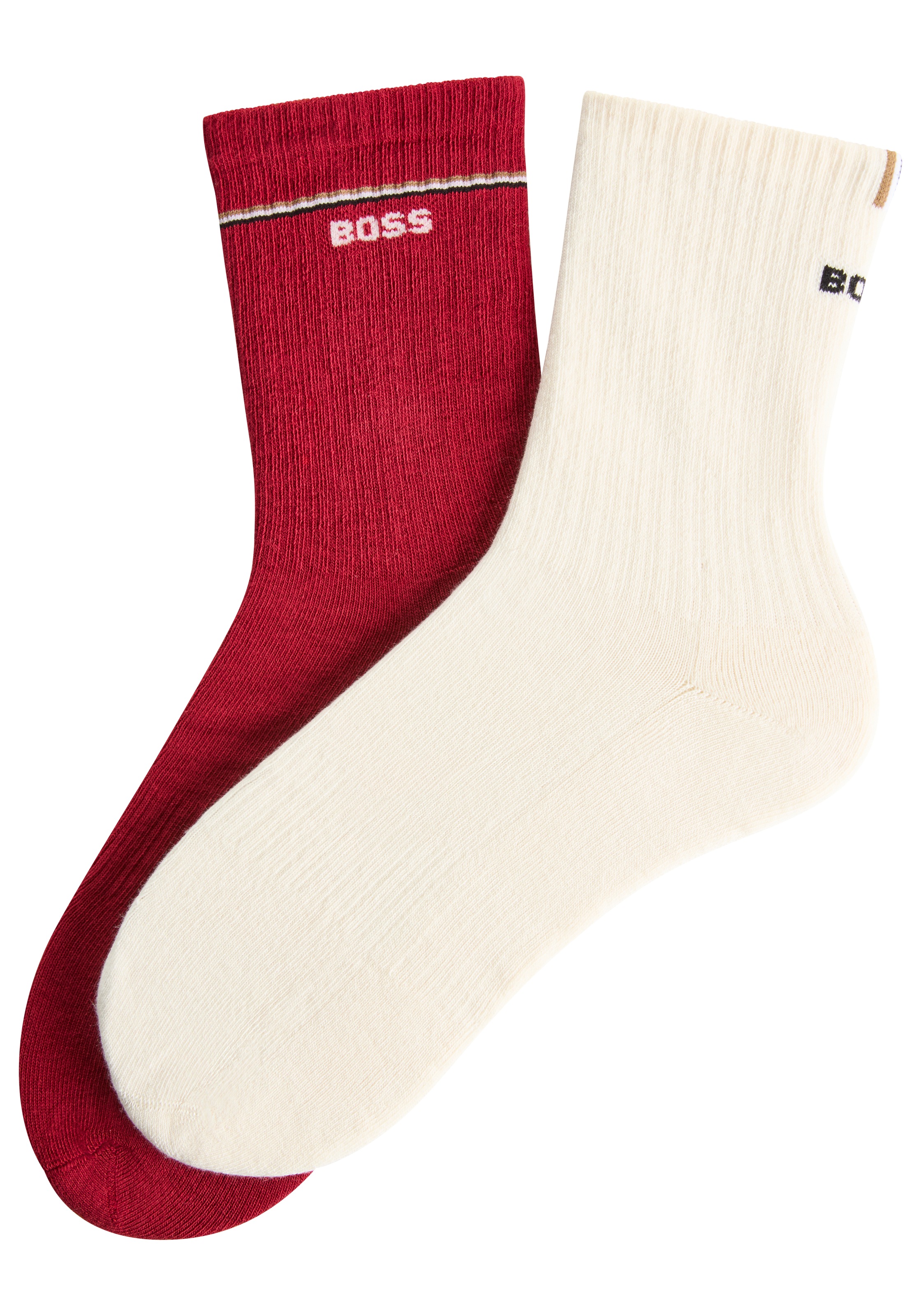 BOSS Socken "2P QS Iconic CC W", (Packung, 2 Paar, 2er), mit BOSS-Logoschri günstig online kaufen