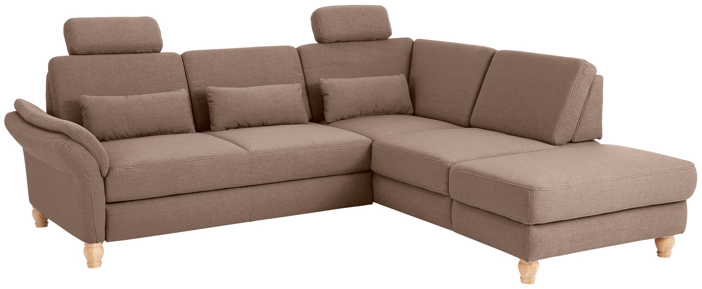 Home affaire Ecksofa »Palace L-Form«, incl. Sitztiefenverstellung, wahlweise mit Bettfunktion und Stauraum