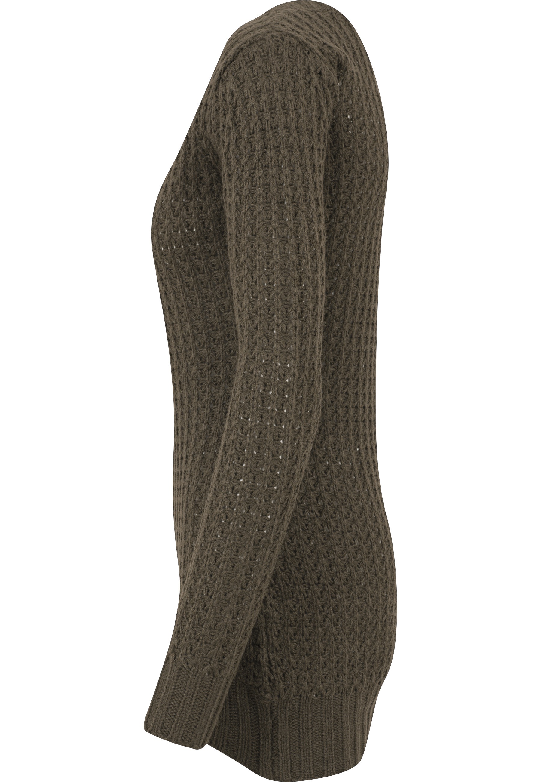 URBAN CLASSICS Rundhalspullover »Urban Classics Damen Ladies Long Wideneck Sweater« 1 Stk.