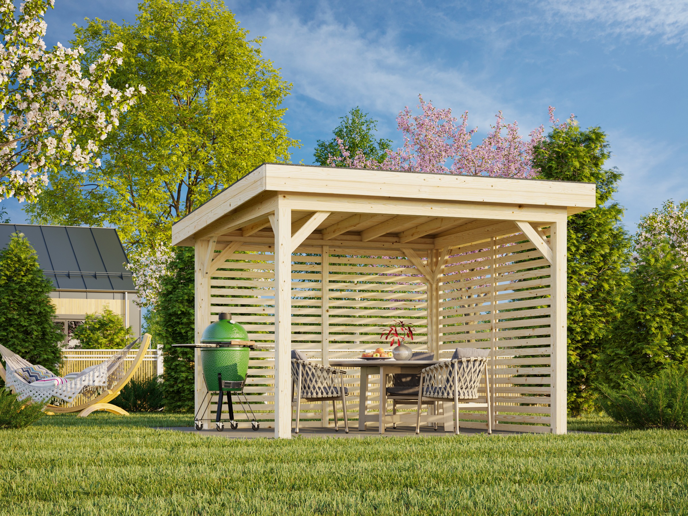 Palmako Holzpavillon »Lenna 8,3 m² Set 302« BxTxH: 340x340x245 cm