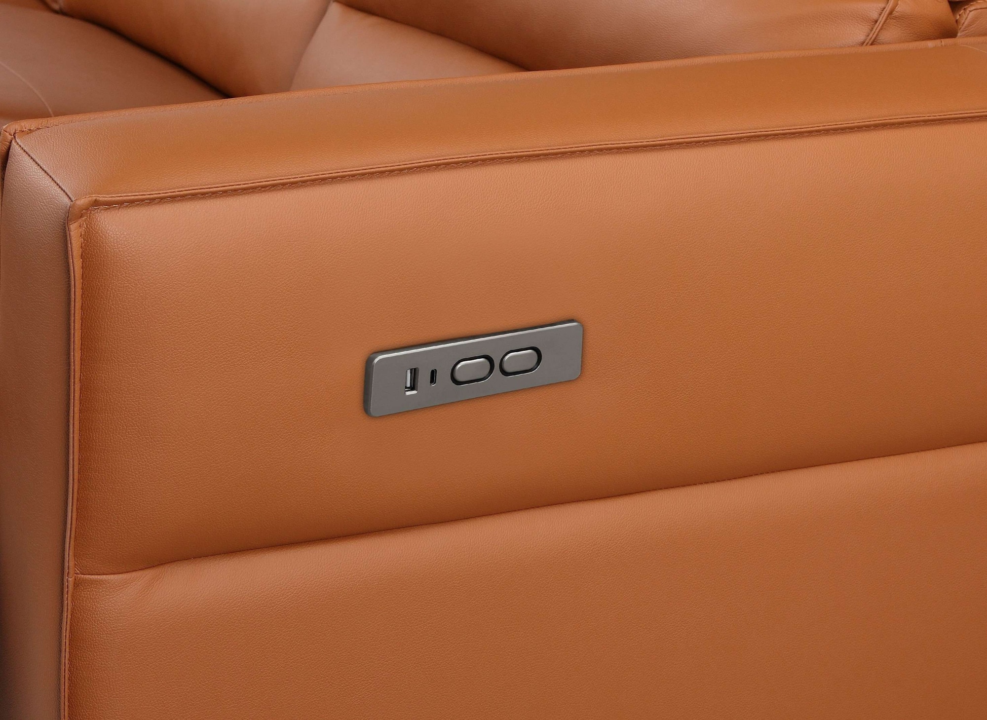 Places of Style Ecksofa »Carpari, L-Form, 263 cm, manuelle o. elektrische Relaxfunktion,«, USB A/C und Kopfteilverstellung