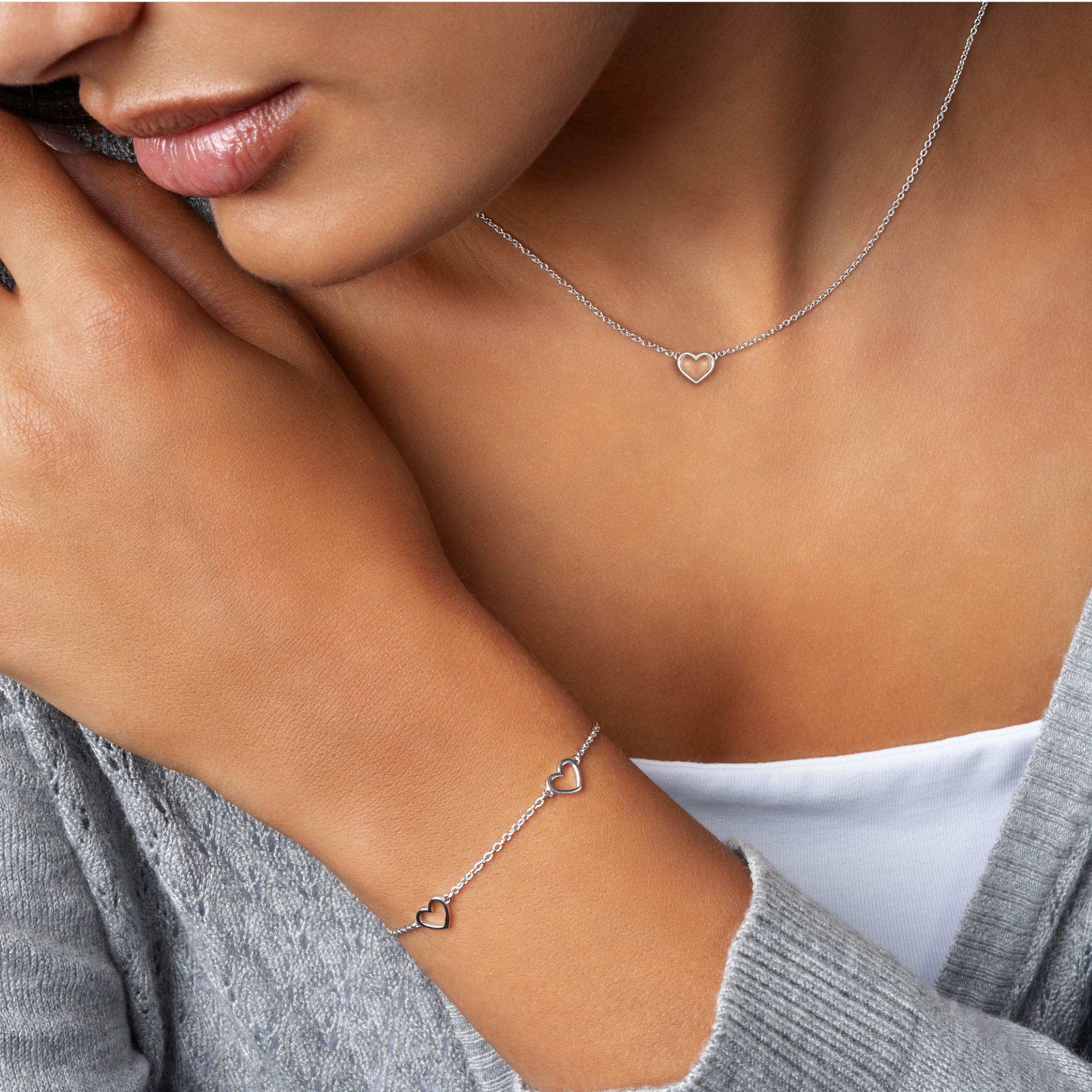 Silberarmband ONE ELEMENT "Herz Armband aus 925 Silber 19 cm", silber, Armbänder, Damen, 19, Silber 925 (Sterlingsilber), Silberarmband, Liebevoll gearbeitet – ein schönes Geschenk für besondere Momente 2