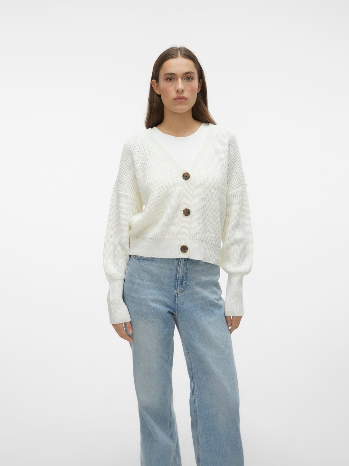 Vero Moda Strickjacke "VMLEA LS V-NECK CUFF CARDIGAN NOOS" günstig online kaufen