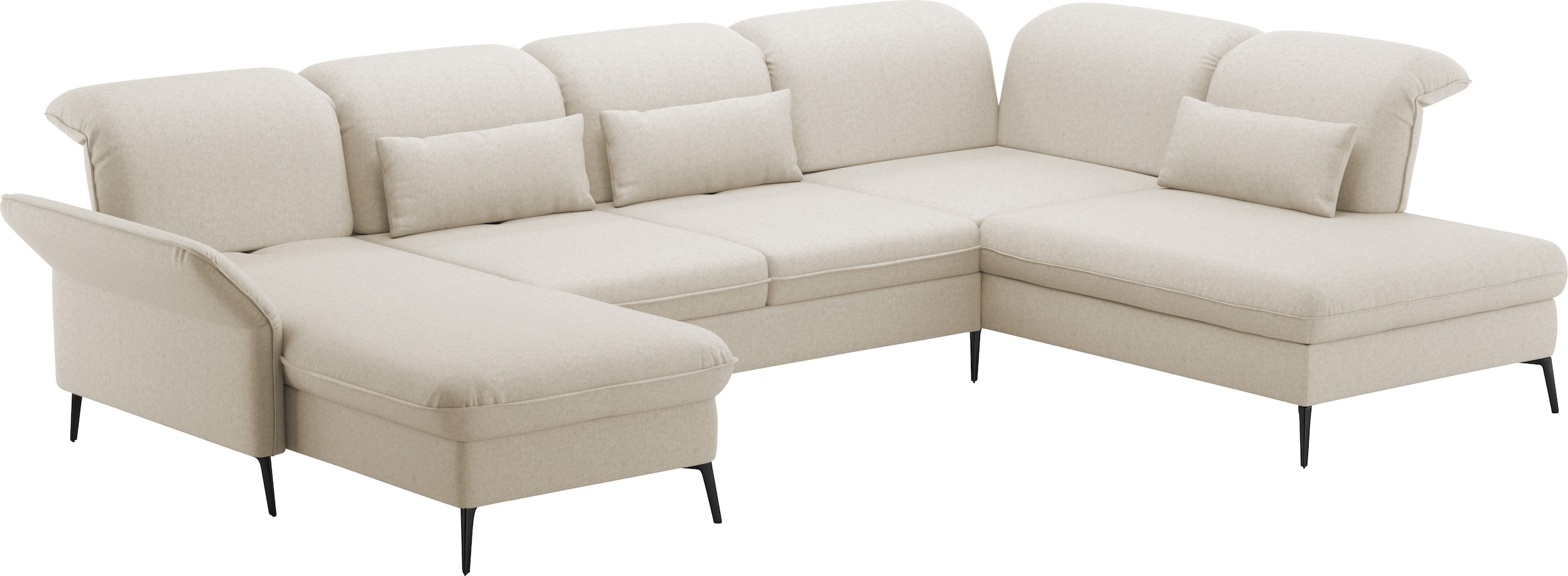 sit&more Wohnlandschaft »Emely«, mit Sitztiefenverstellung optional mit Bettfunktion und Bettkasten