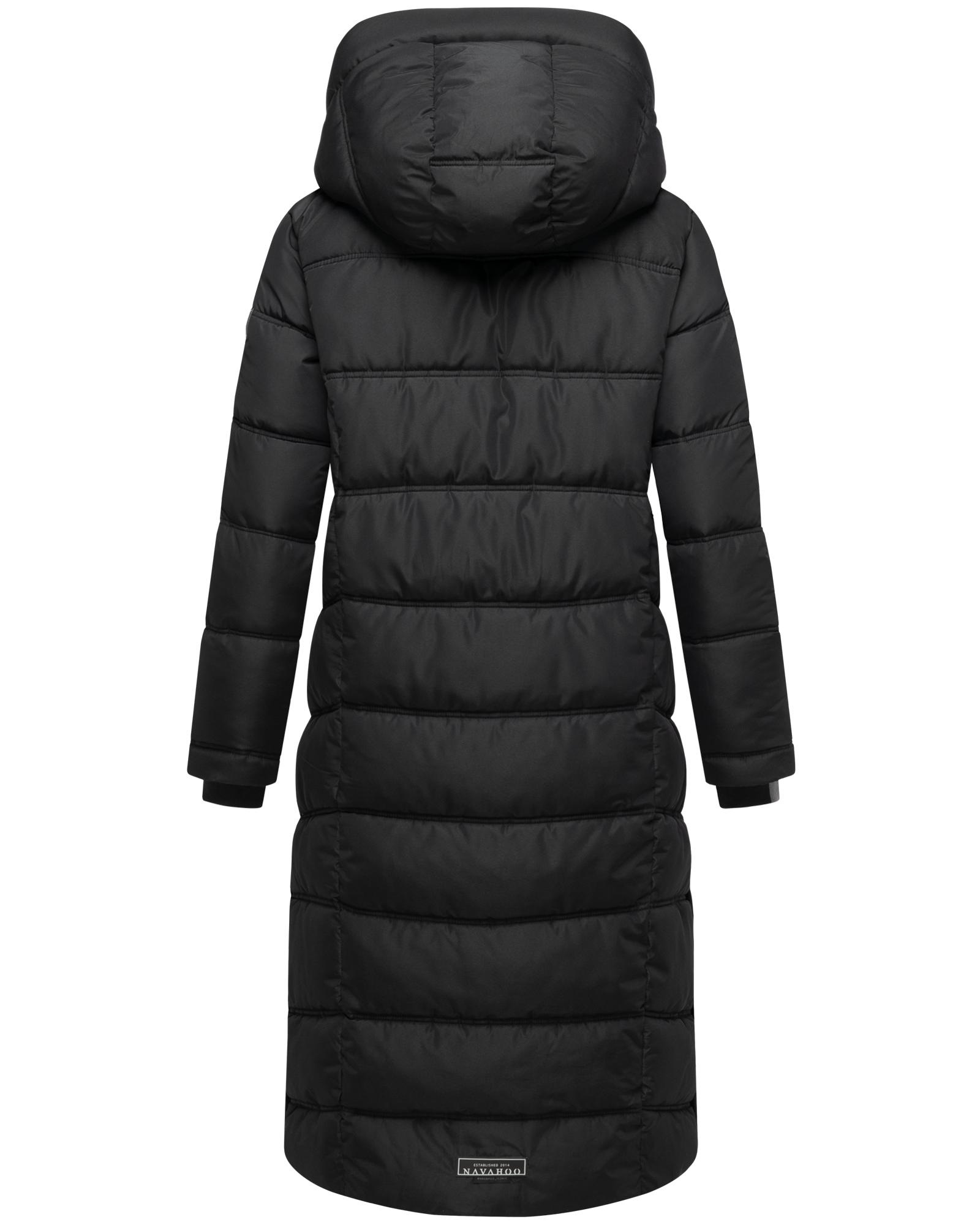 Thumbnail - Navahoo Steppmantel "Engelsfeder XIV" Langer Wintermantel mit innenliegenden Rucksackträgern