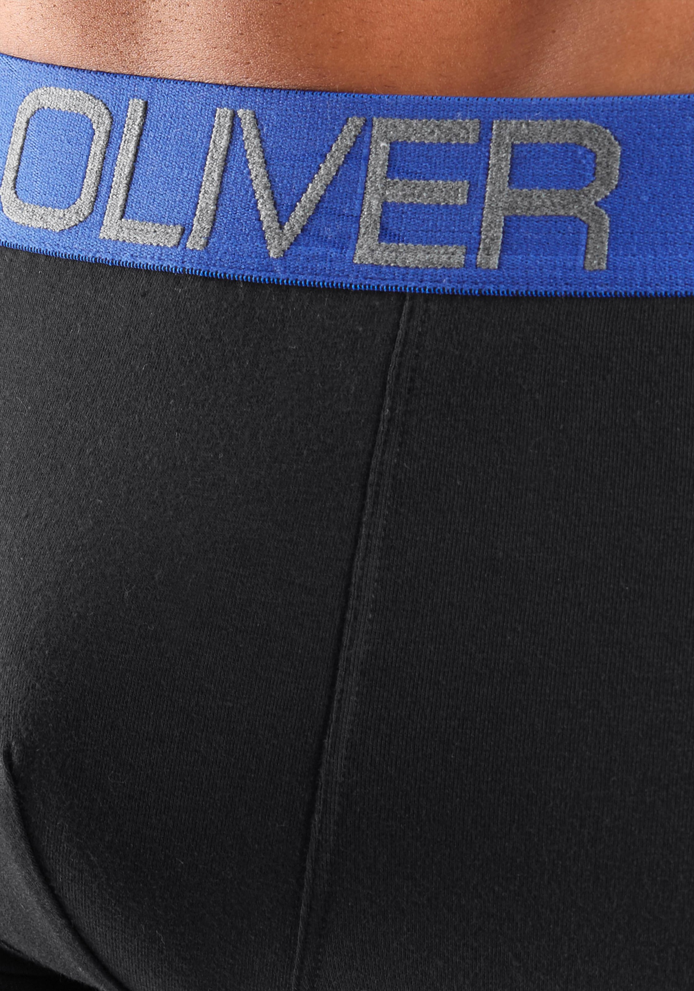 s.Oliver Boxershorts, (Packung, 4 St.), in Hipster-Form mit  kontrastfarbenem Webbund bestellen | BAUR