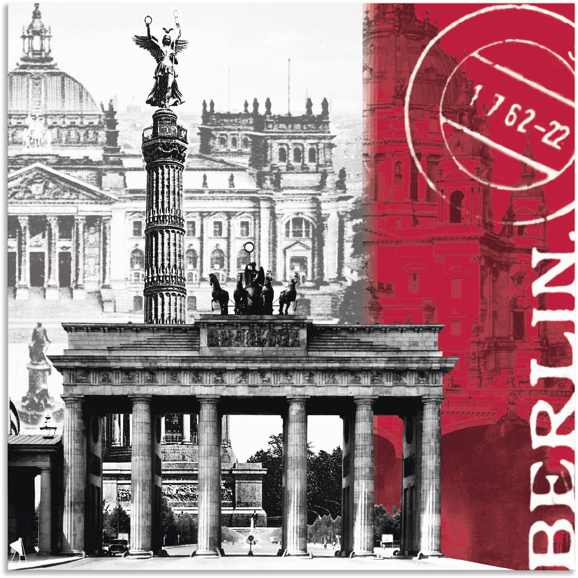 Artland Alu-Dibond-Druck "Berlin I" Gebäude 1 Stk. tlg. für Innen- und Außenbereich geeignet, Outdoorbild