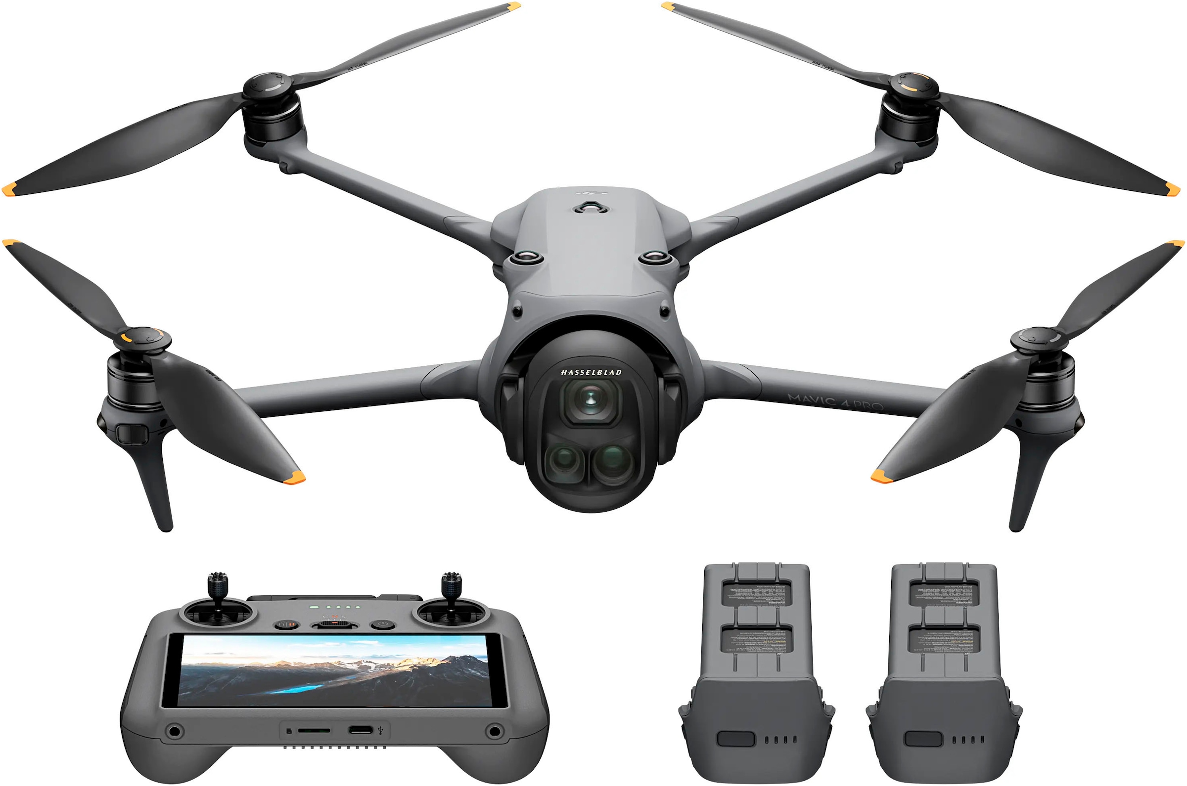 DJI Drohne »DJI Mavic 4 Pro Fly More Combo«, 6K/60 fps HDR, DJI RC 2 Fernsteuerung, 3 Akkus und Ladestation