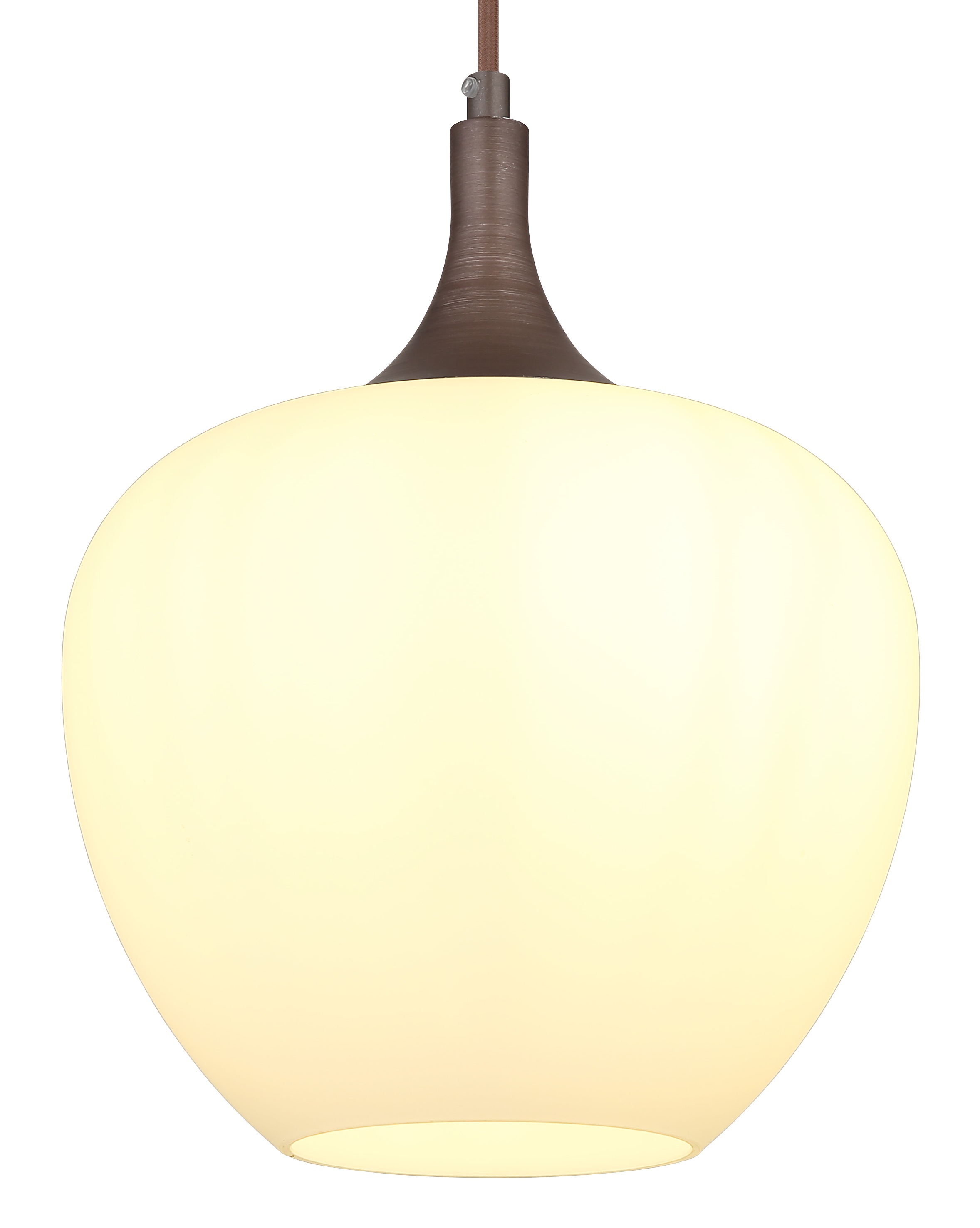 GLOBO LIGHTING Hängeleuchte »MAXY«, Leuchtmittel E27 | ohne Leuchtmittel, Hängelampe/Pendelleuchte/Glas opal/kaffeefarben/Wohnzimmer
