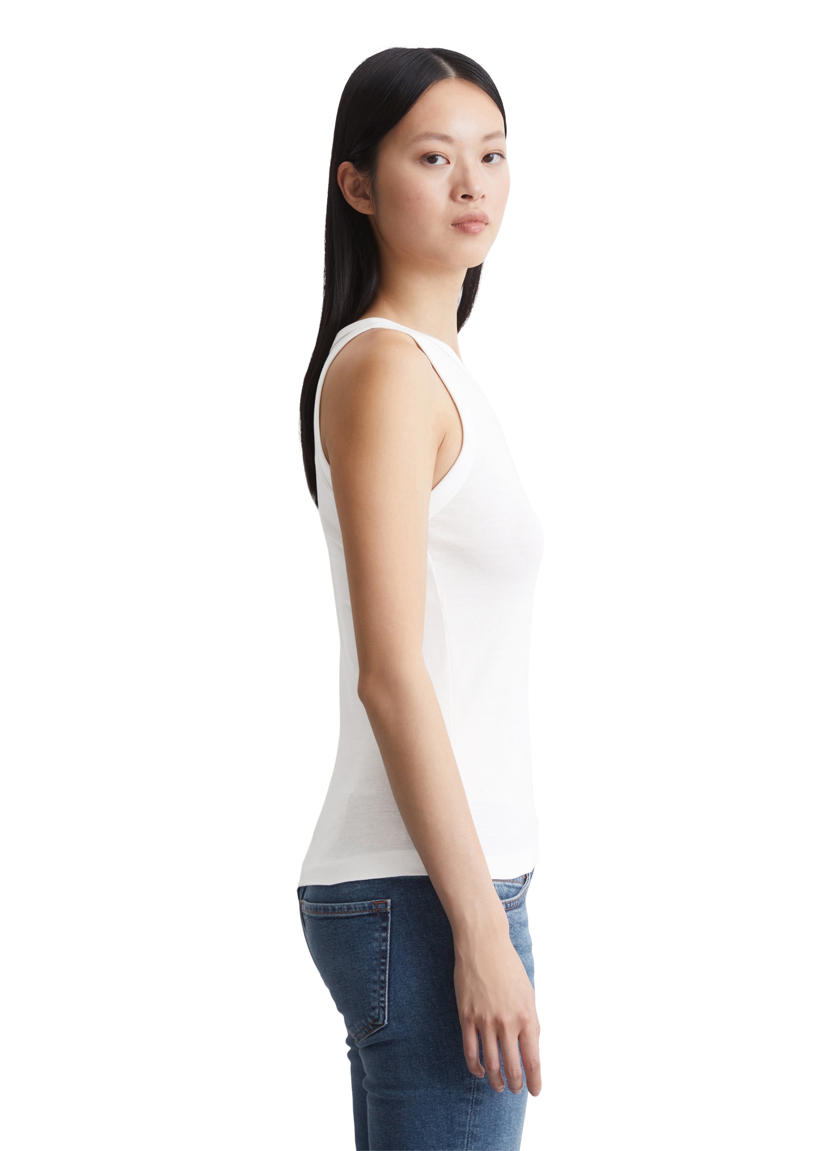 Marc O'Polo T-Shirt »aus Rippjersey«