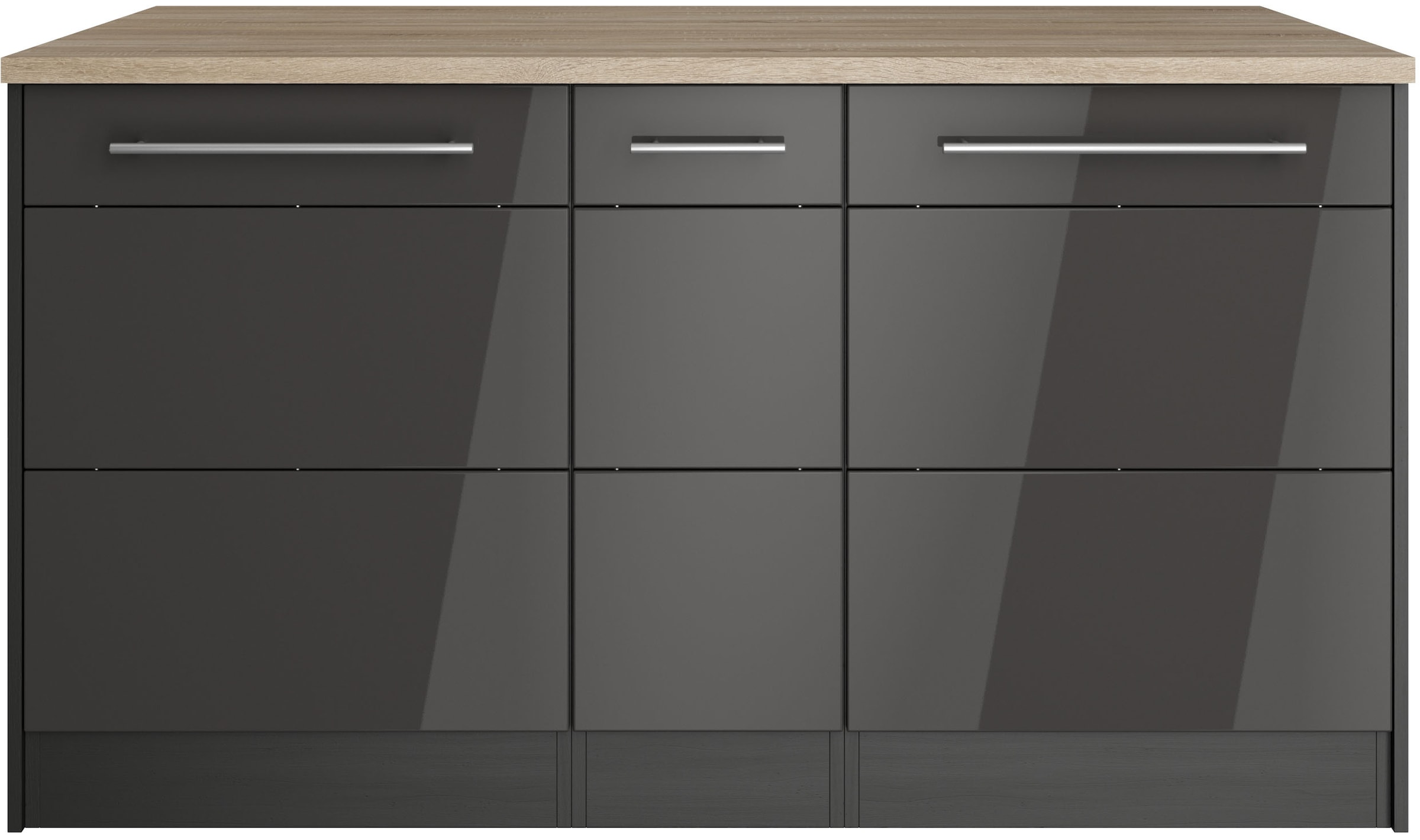 HELD MÖBEL Kücheninsel »Wien«, Breite 153 cm, MDF-Fronten, Flaschenregal