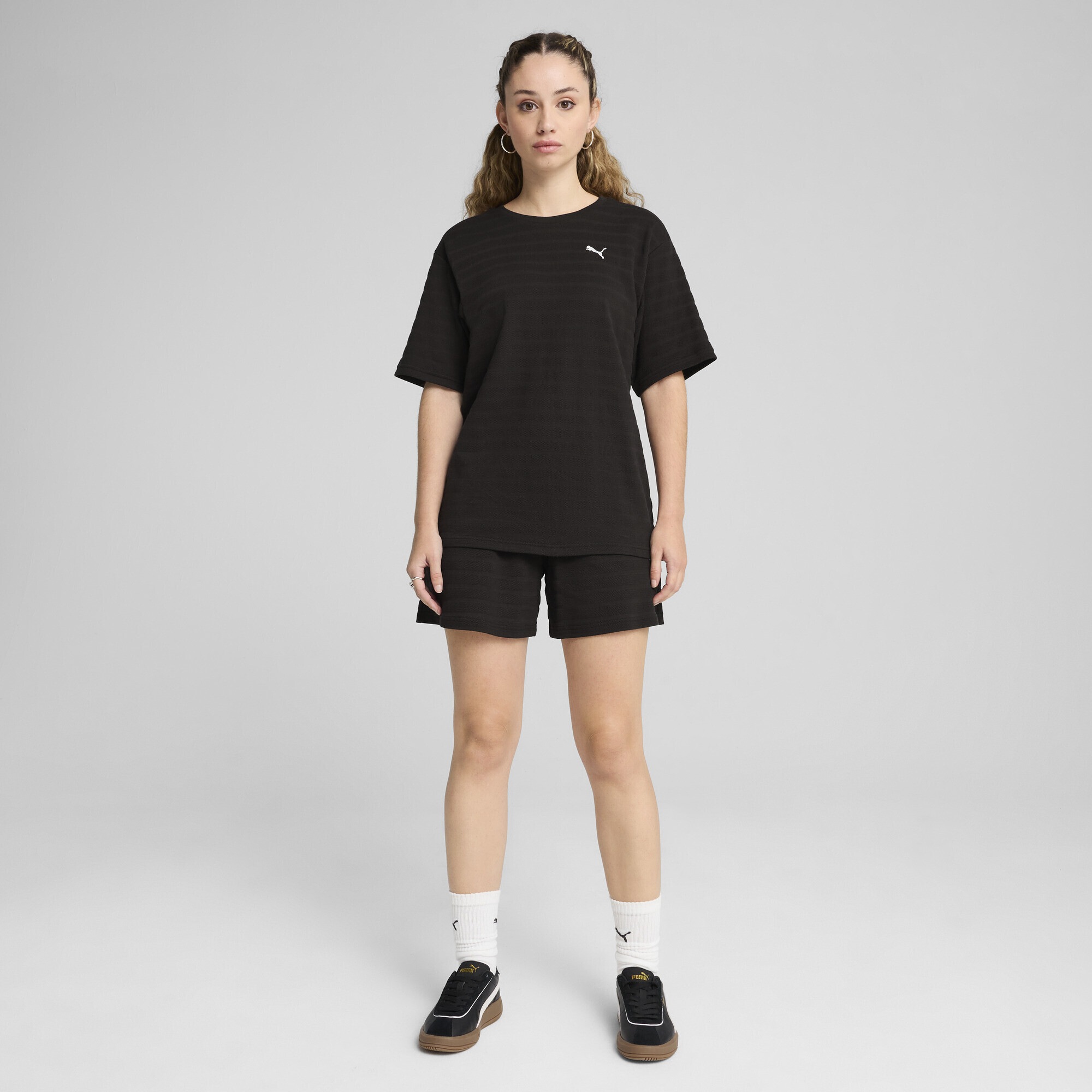 PUMA T-Shirt »ESS ELEVATED Strukturiertes Relaxed Fit T-Shirt Damen«