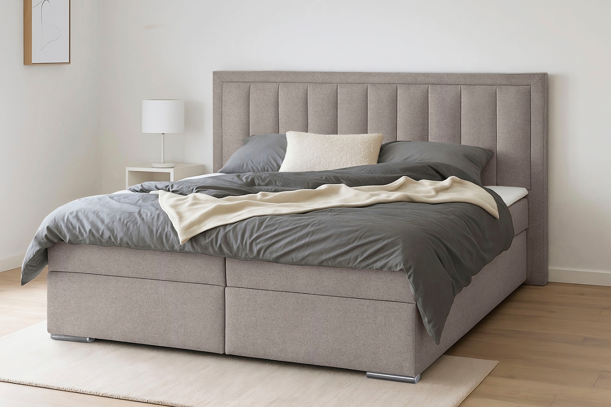 COLLECTION AB Boxbett »ATHENA inkl. Bettkasten, erhältlich in der Breite 180cm«, erhältlich in verschiedenen Härtegraden, inkl. Topper