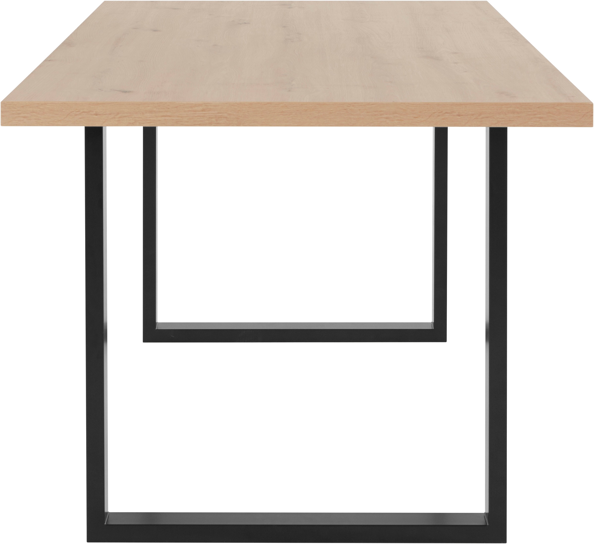 FORTE Dining Table Brown Oak/Black 160x90cm 3
