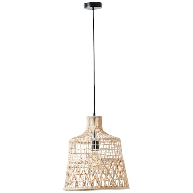 Brilliant Pendelleuchte »Newbury«, 1 flammig-flammig, 120 cm Höhe, Ø 36,5  cm, E27, kürzbar, Bambus/Metall, rattan | BAUR