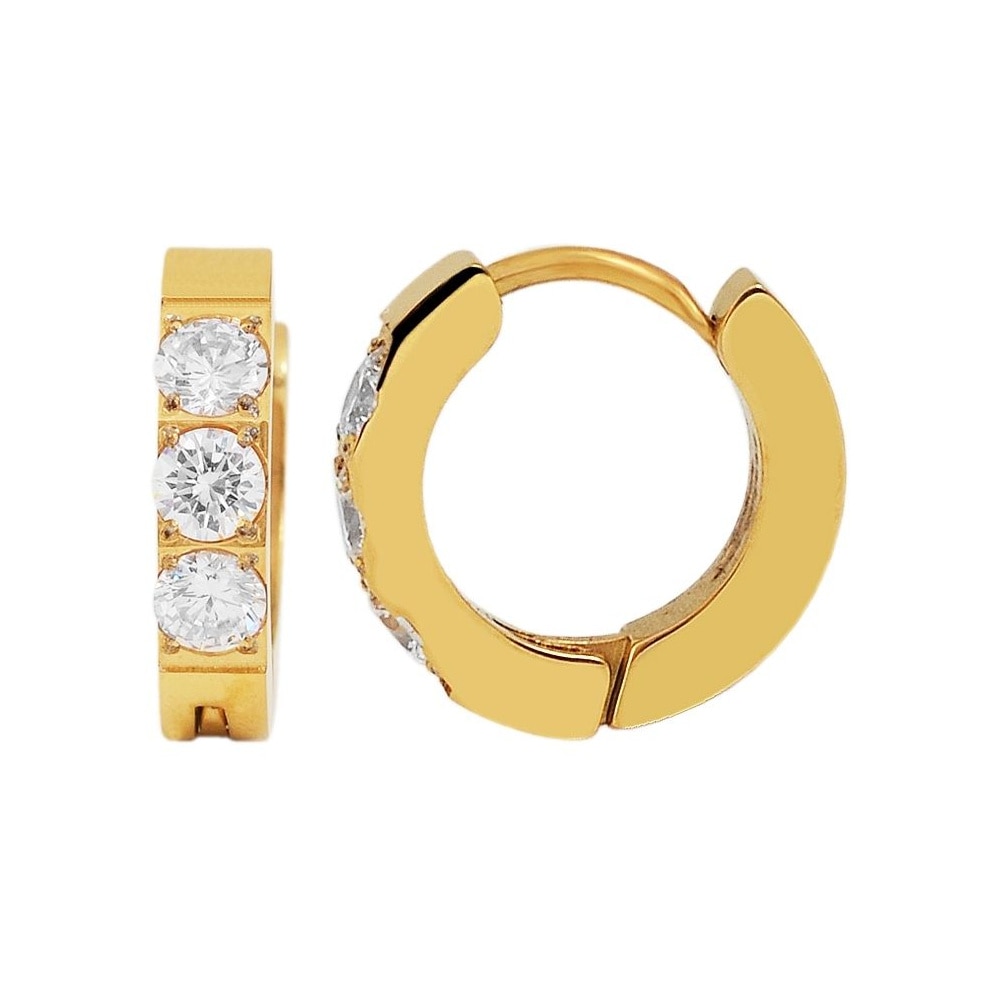 Adelia´s Klappcreolen "Damen Ohrringe – Klappcreole aus Edelstahl mit Stras günstig online kaufen