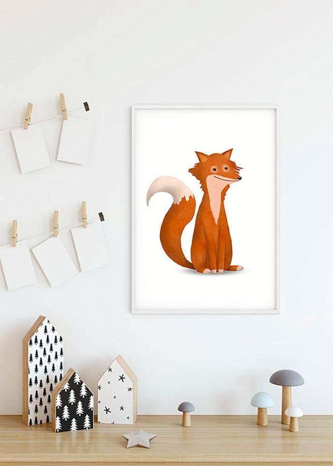 Poster (1 Wohnzimmer Kinderzimmer, St.), BAUR Komar | Schlafzimmer, Animal Fox«, Tiere, »Cute