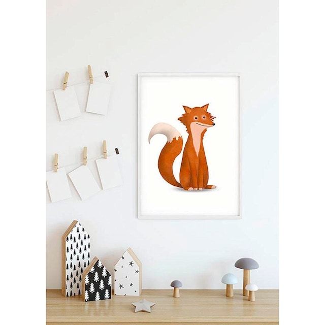 Komar Poster »Cute Animal Fox«, Tiere, (1 St.), Kinderzimmer, Schlafzimmer,  Wohnzimmer | BAUR