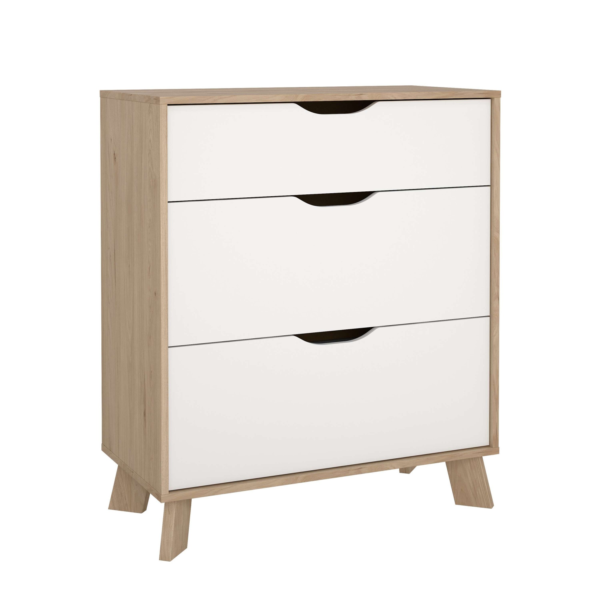 Home affaire Kommode "Ikast, Schubladenschrank, Aufbewahrung, Stauraum" 3 Schubladen, Eingriffsmulden, Breite 79 cm